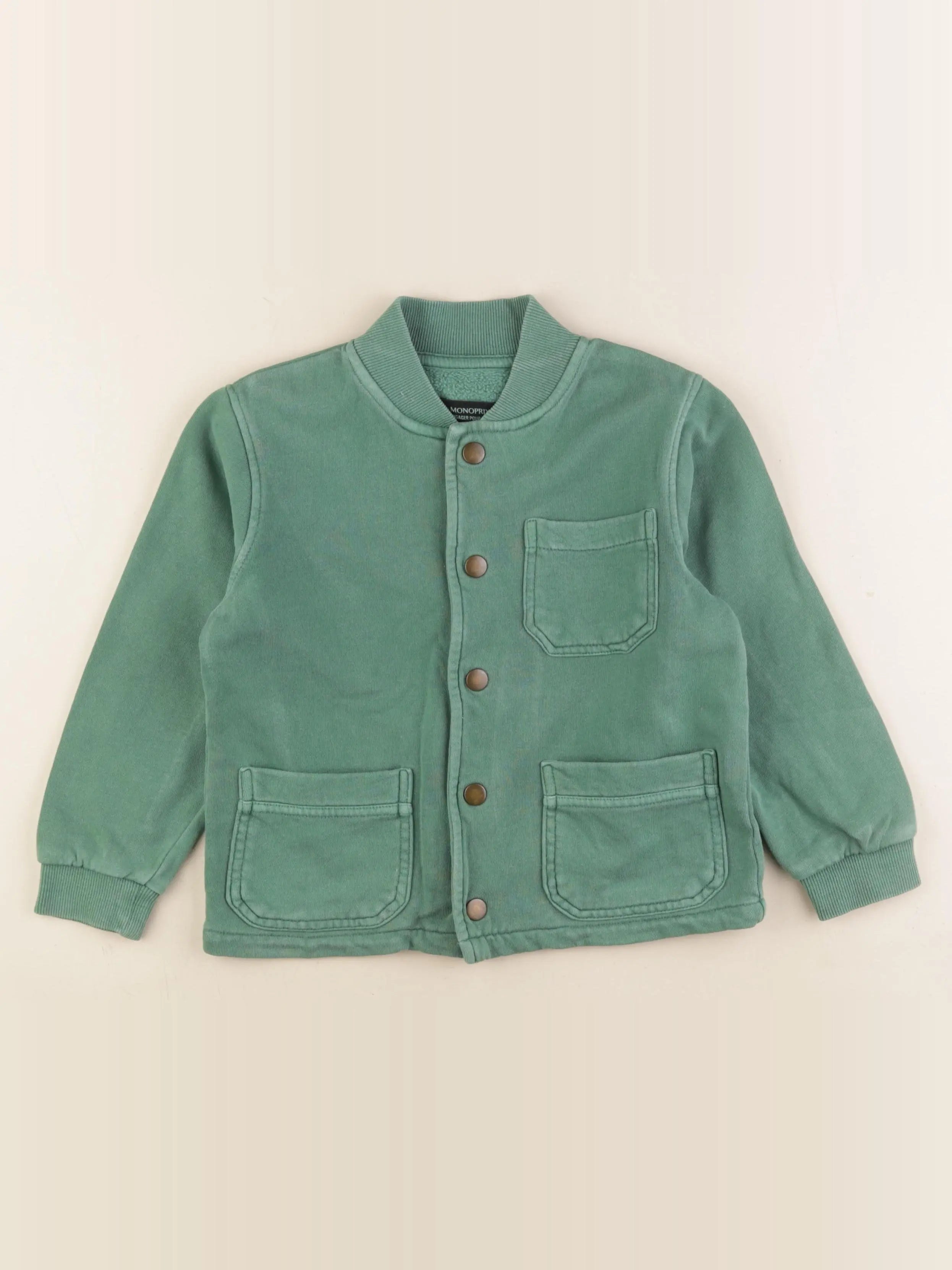 Monoprix - sweat vert - 4 ans