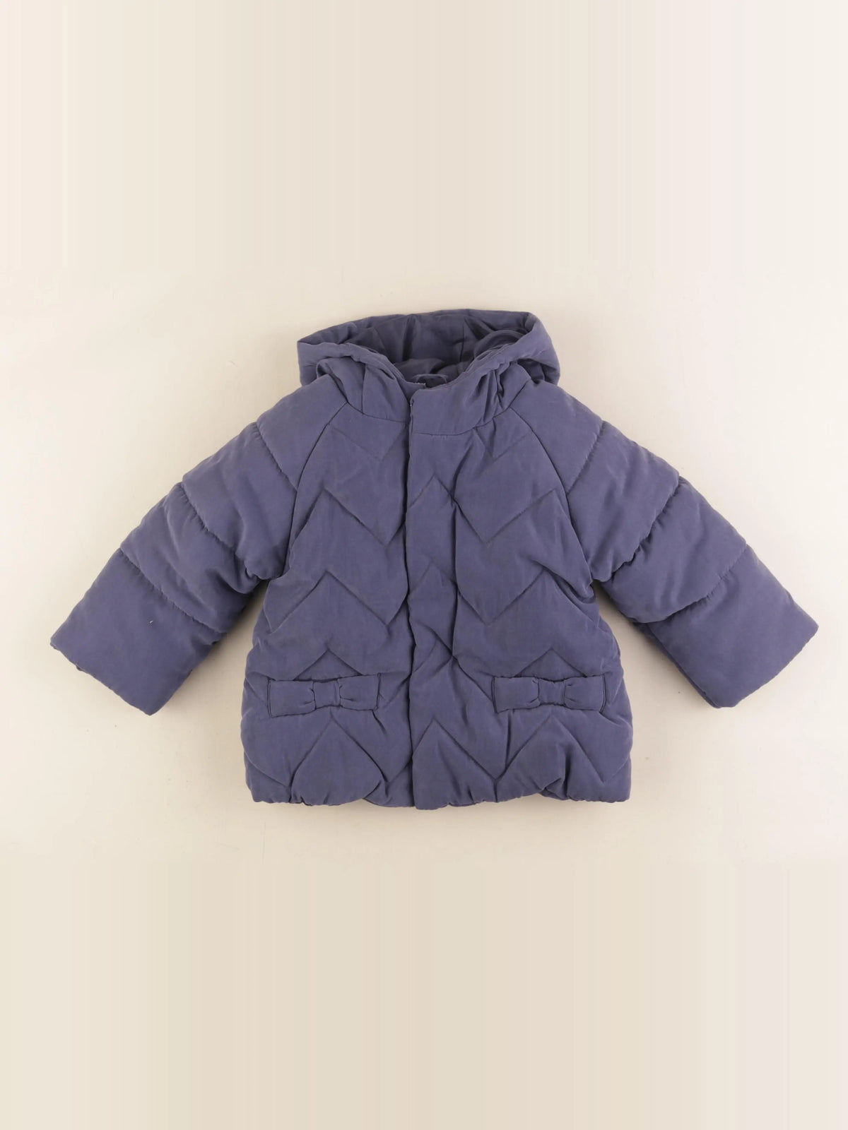 Vertbaudet - manteau doublure amovible bleu - 18 mois