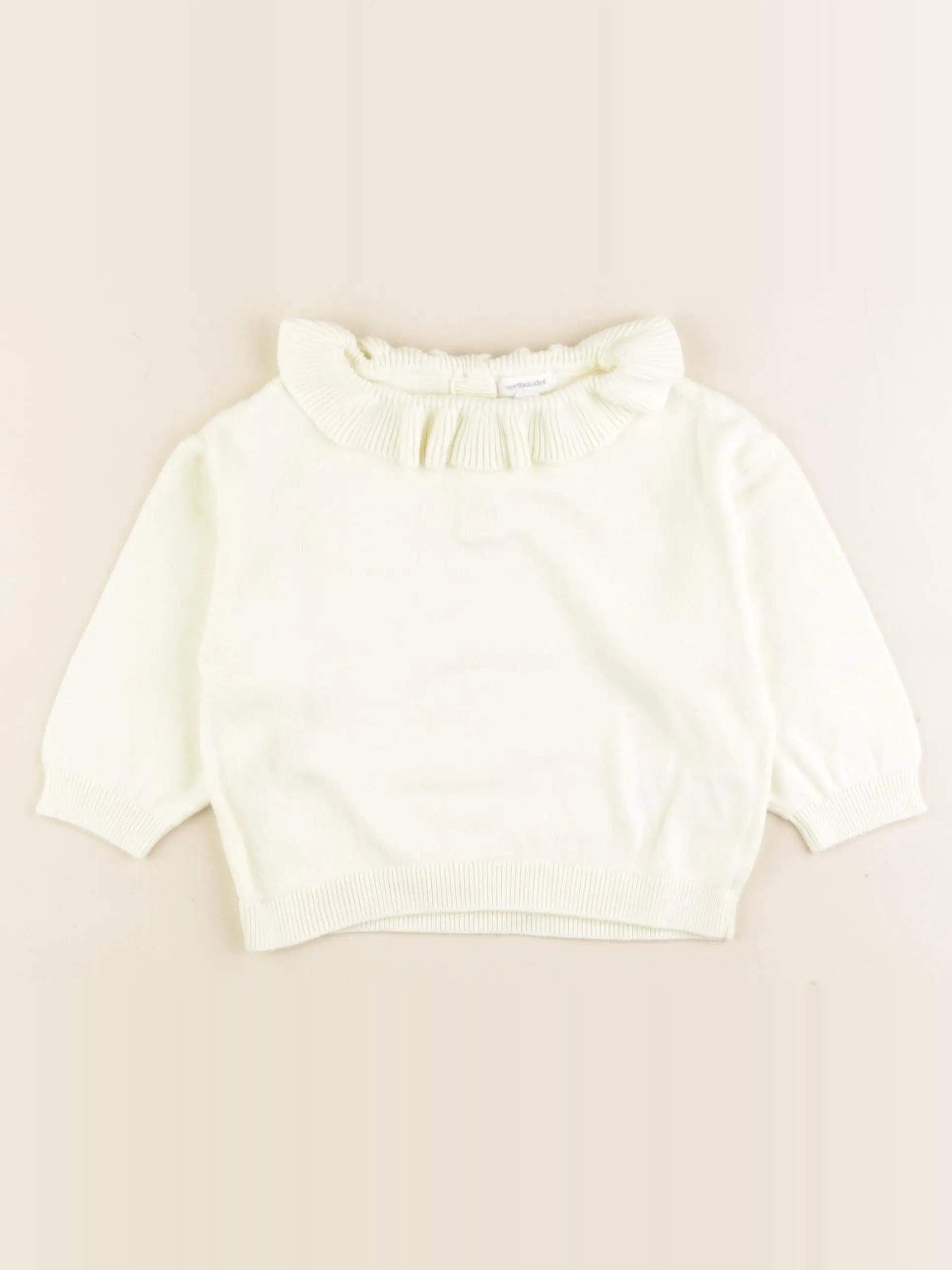 Vertbaudet - pull jaune - 12 mois