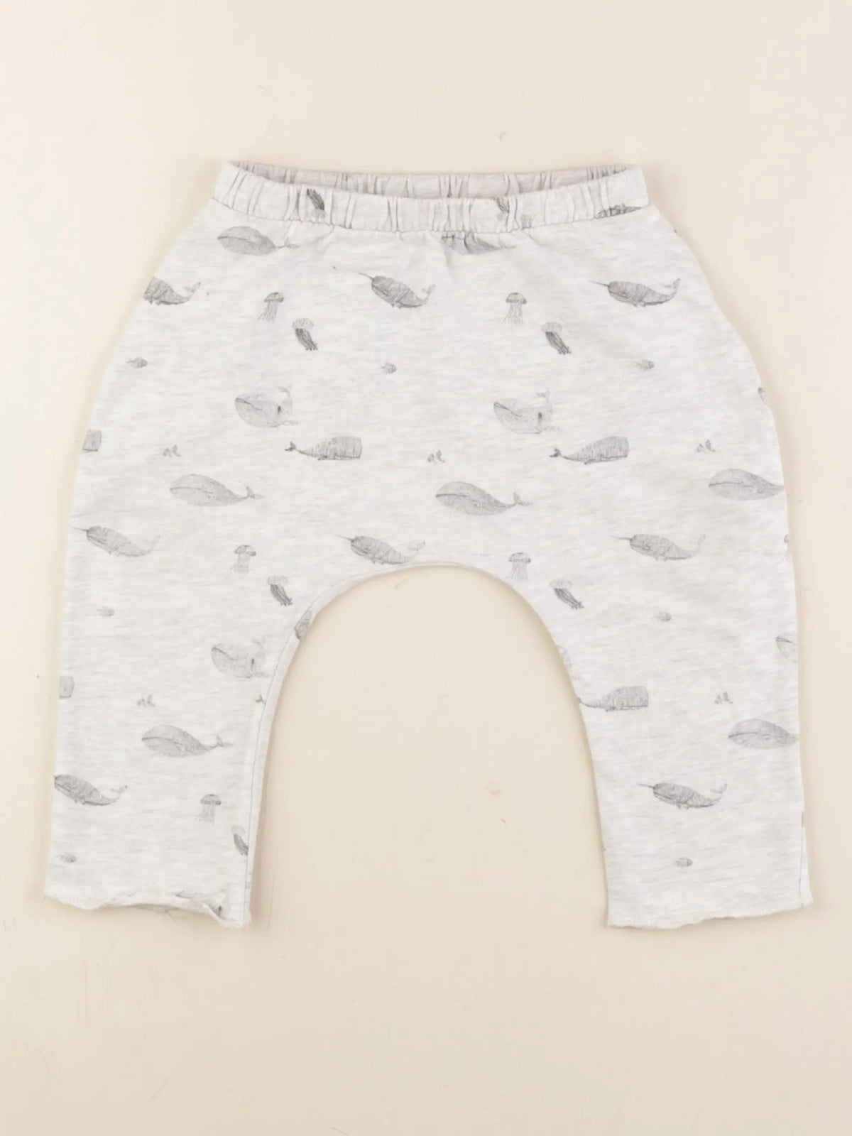 Vertbaudet - sarouel gris - 9 mois