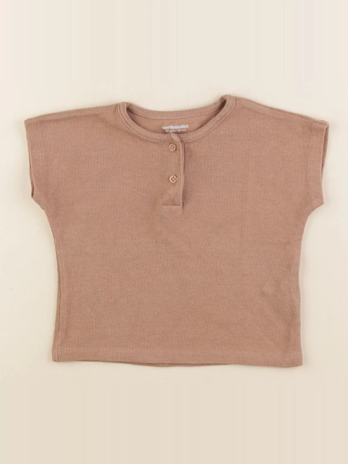Vertbaudet - tee-shirt marron - 18 mois