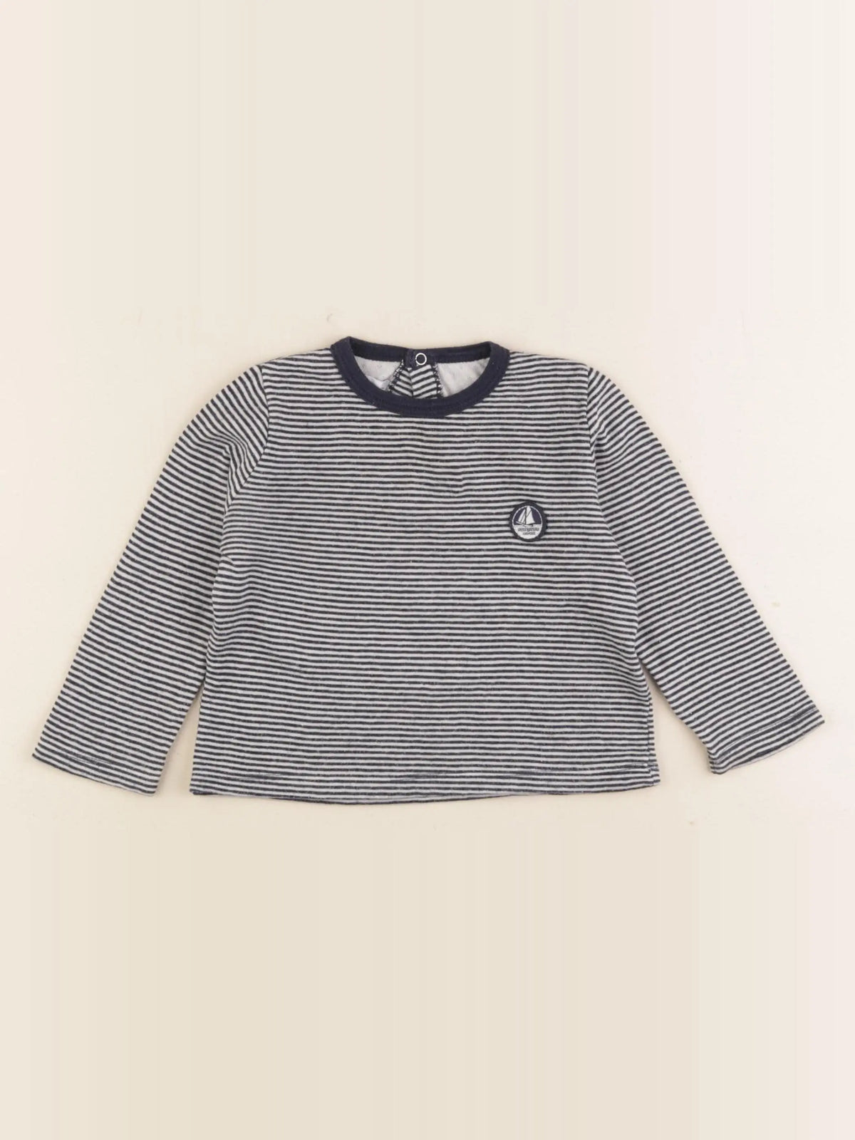 Petit Bateau - tee-shirt bleu - 18 mois