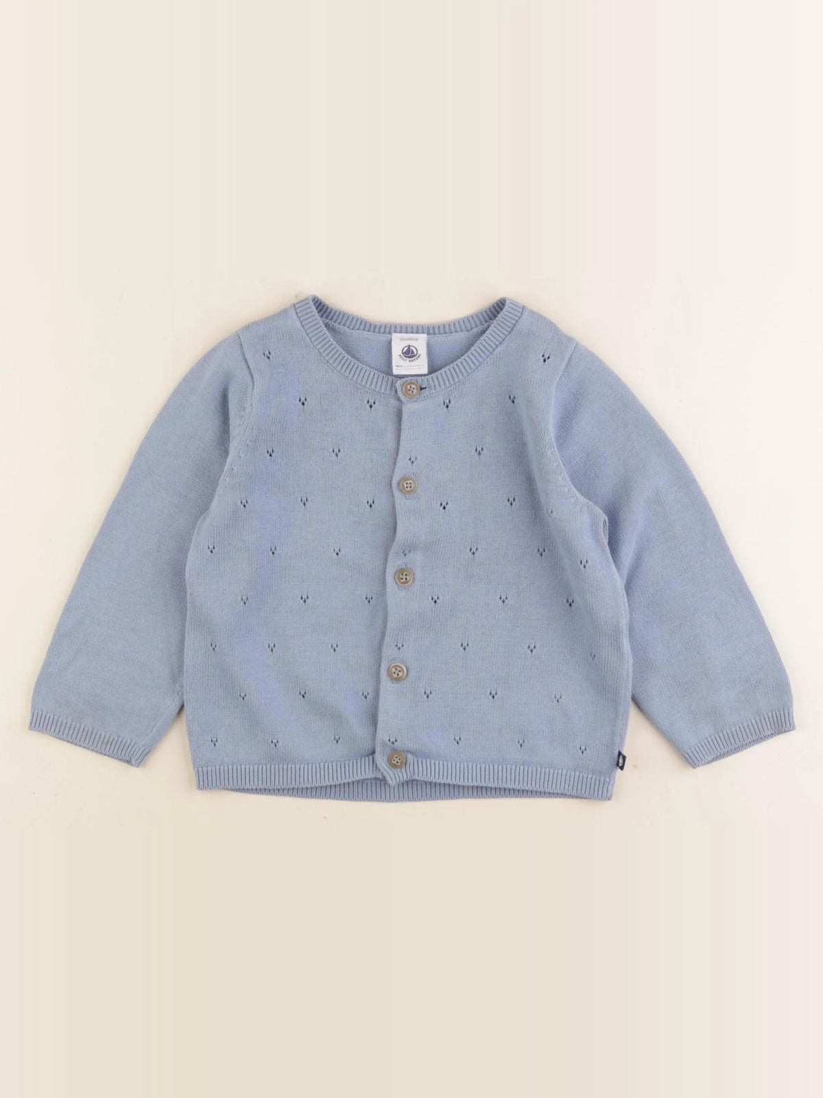 Petit Bateau - gilet bleu - 24 mois