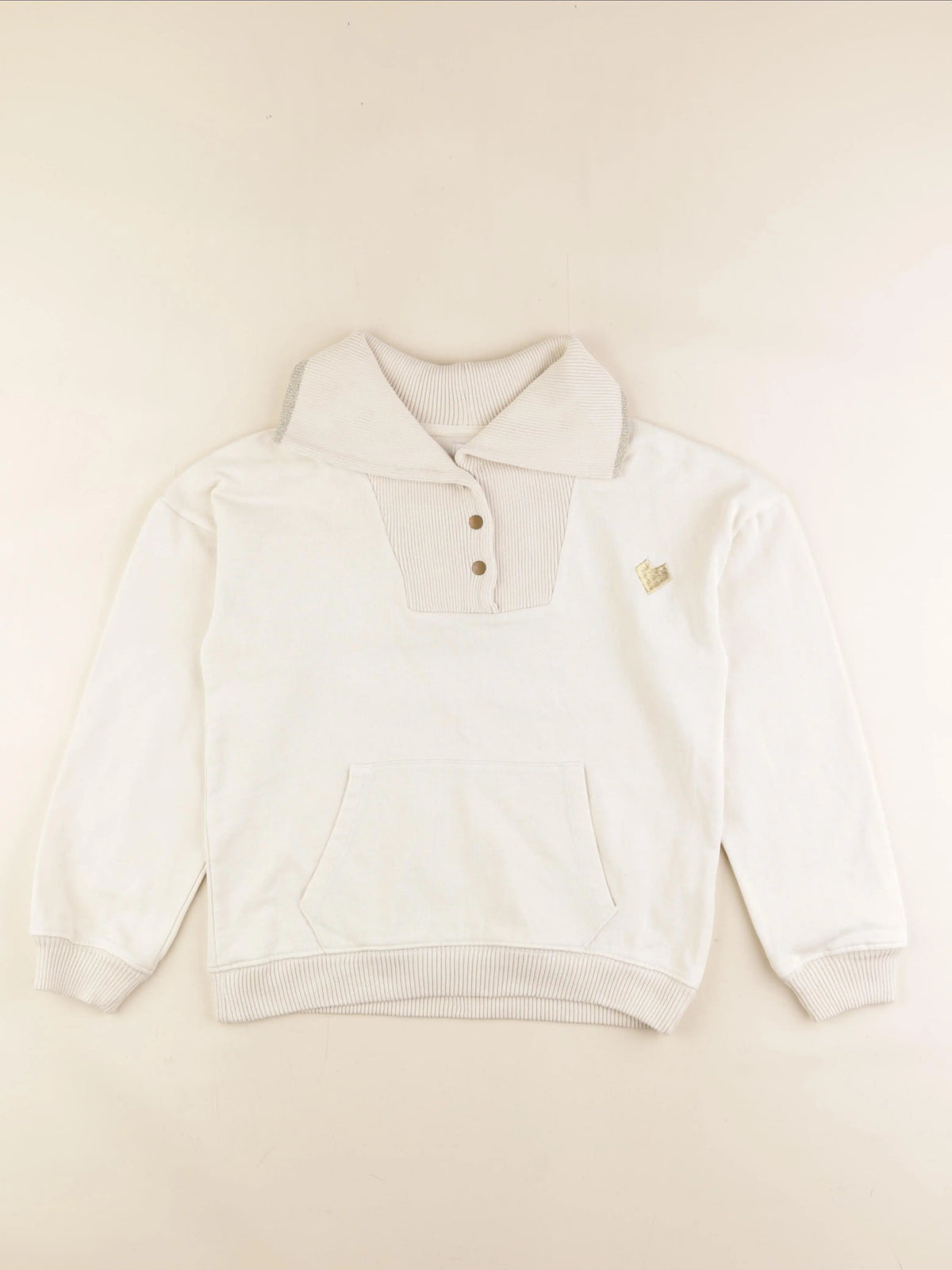 Vertbaudet - sweat blanc - 12 ans
