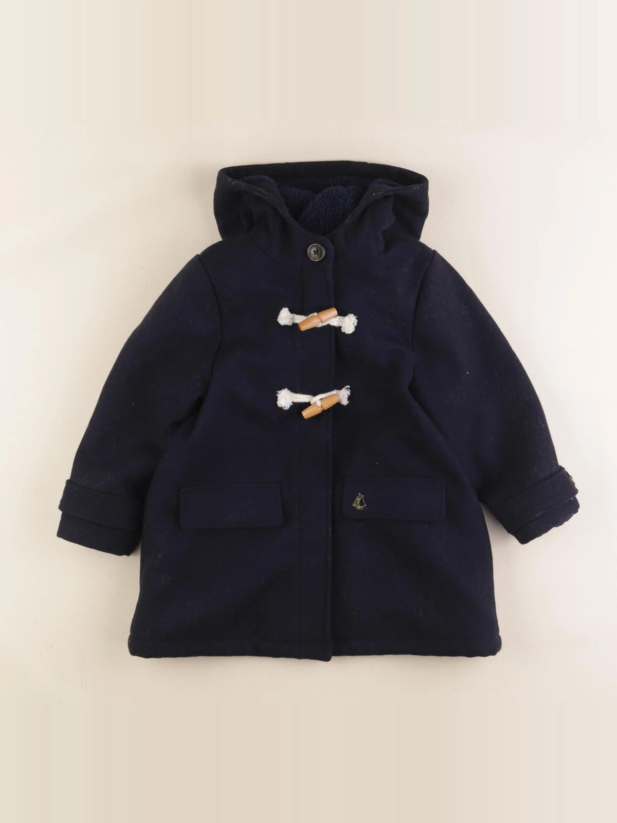 Petit Bateau - manteau bleu - 4 ans