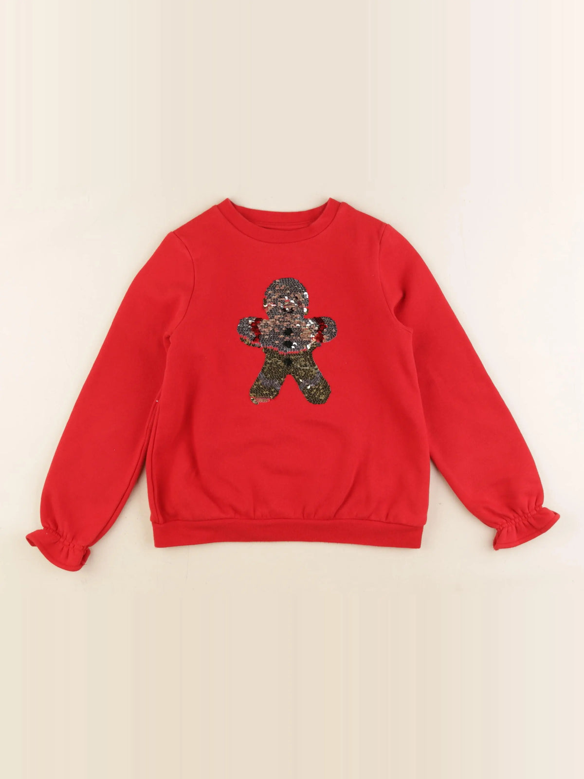 Vertbaudet - sweat rouge - 8 ans