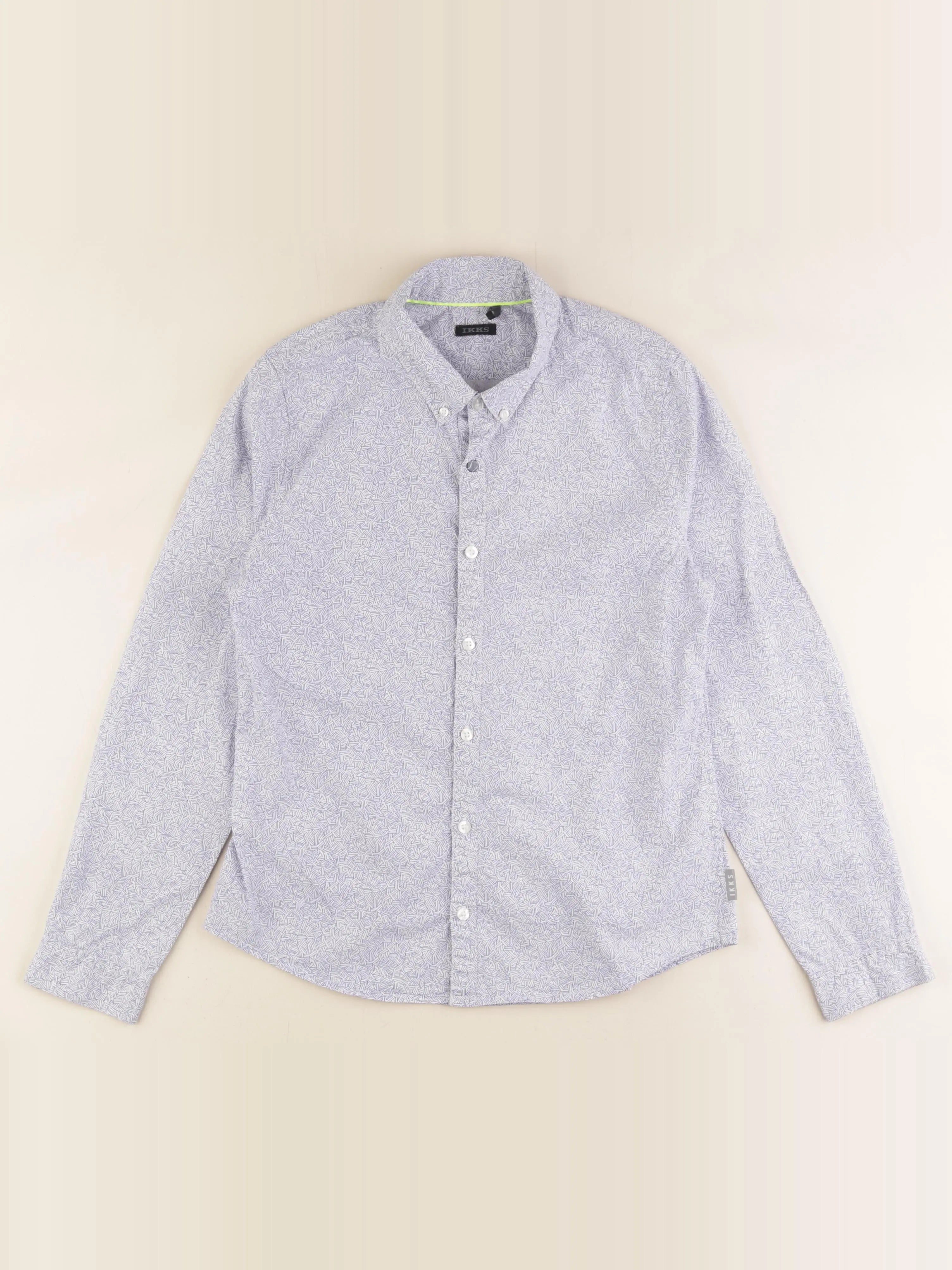 IKKS - chemise bleu, blanc - 12 ans