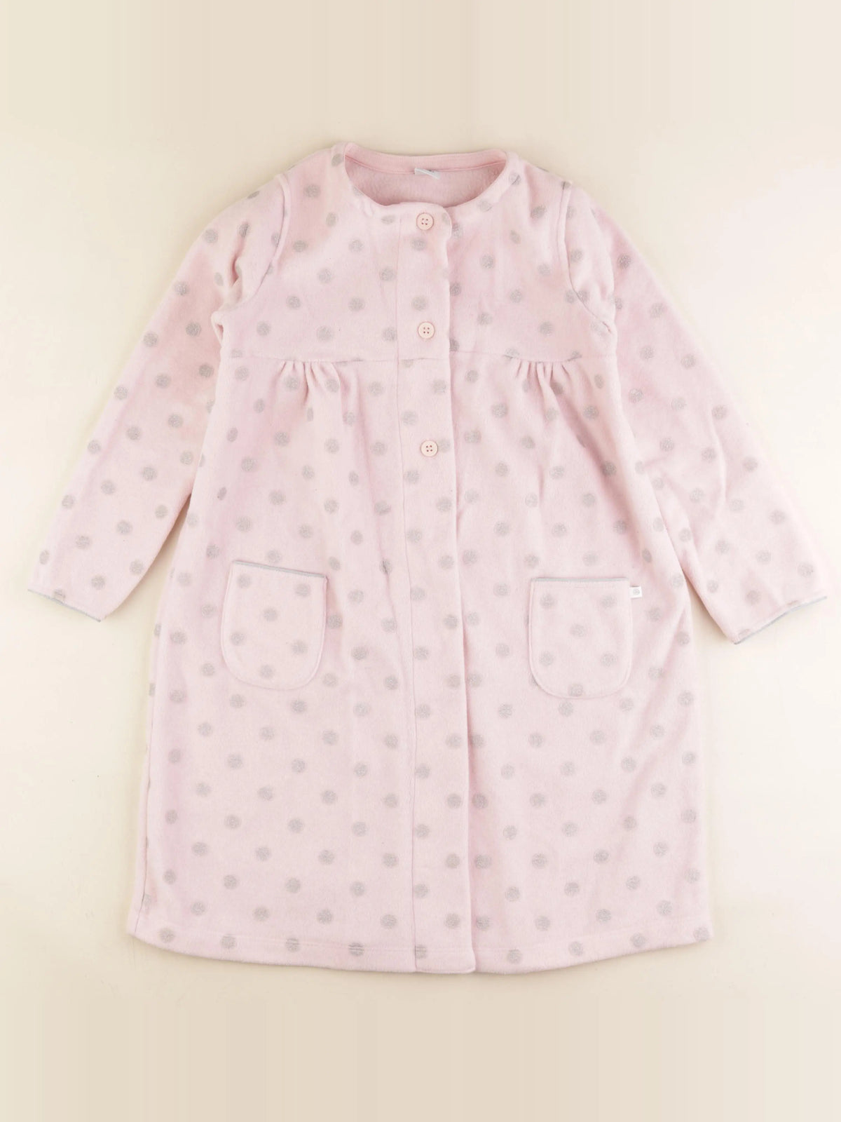 Petit Bateau - robe de chambre rose - 8 ans