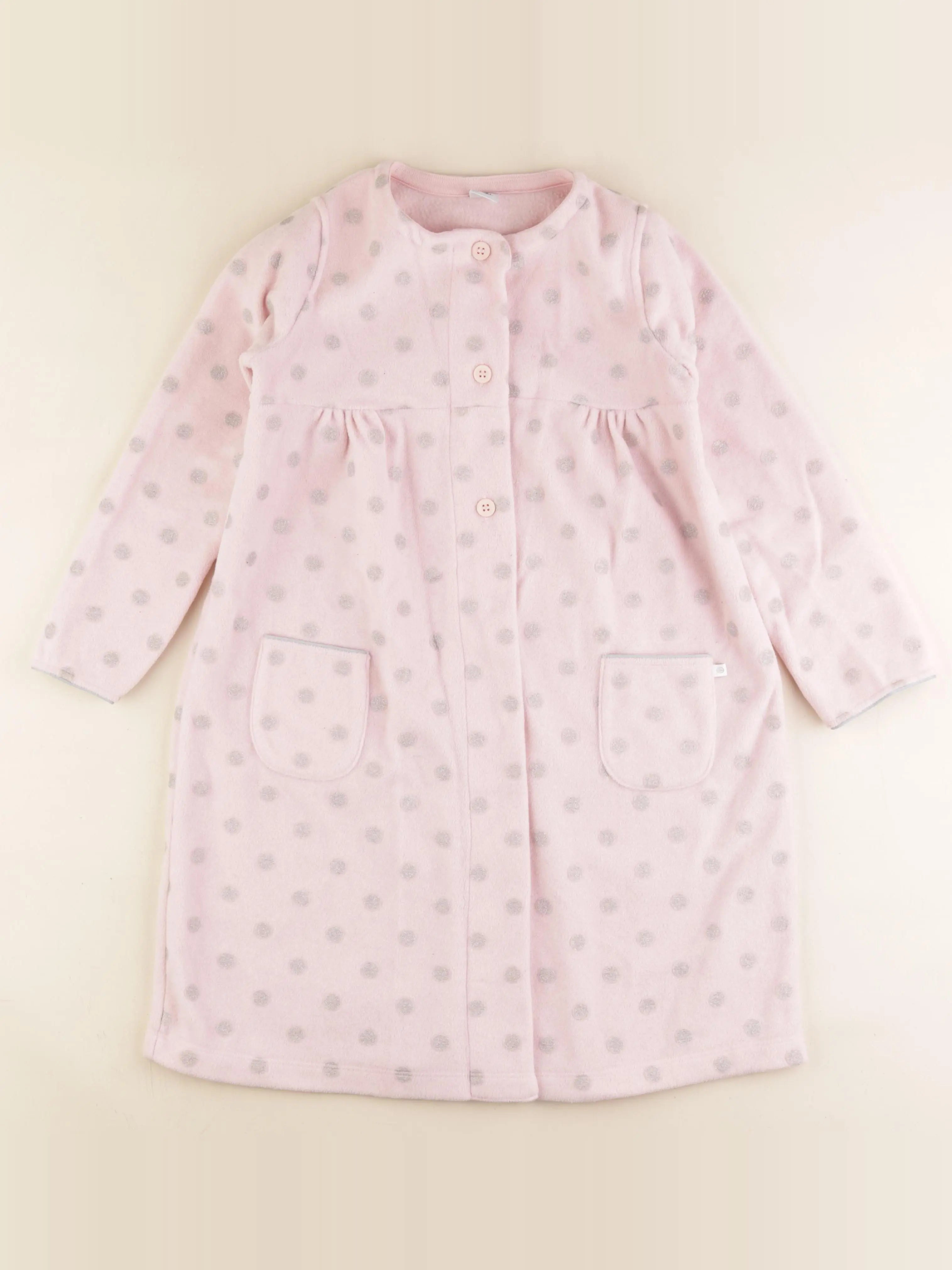 Petit Bateau - robe de chambre rose - 8 ans