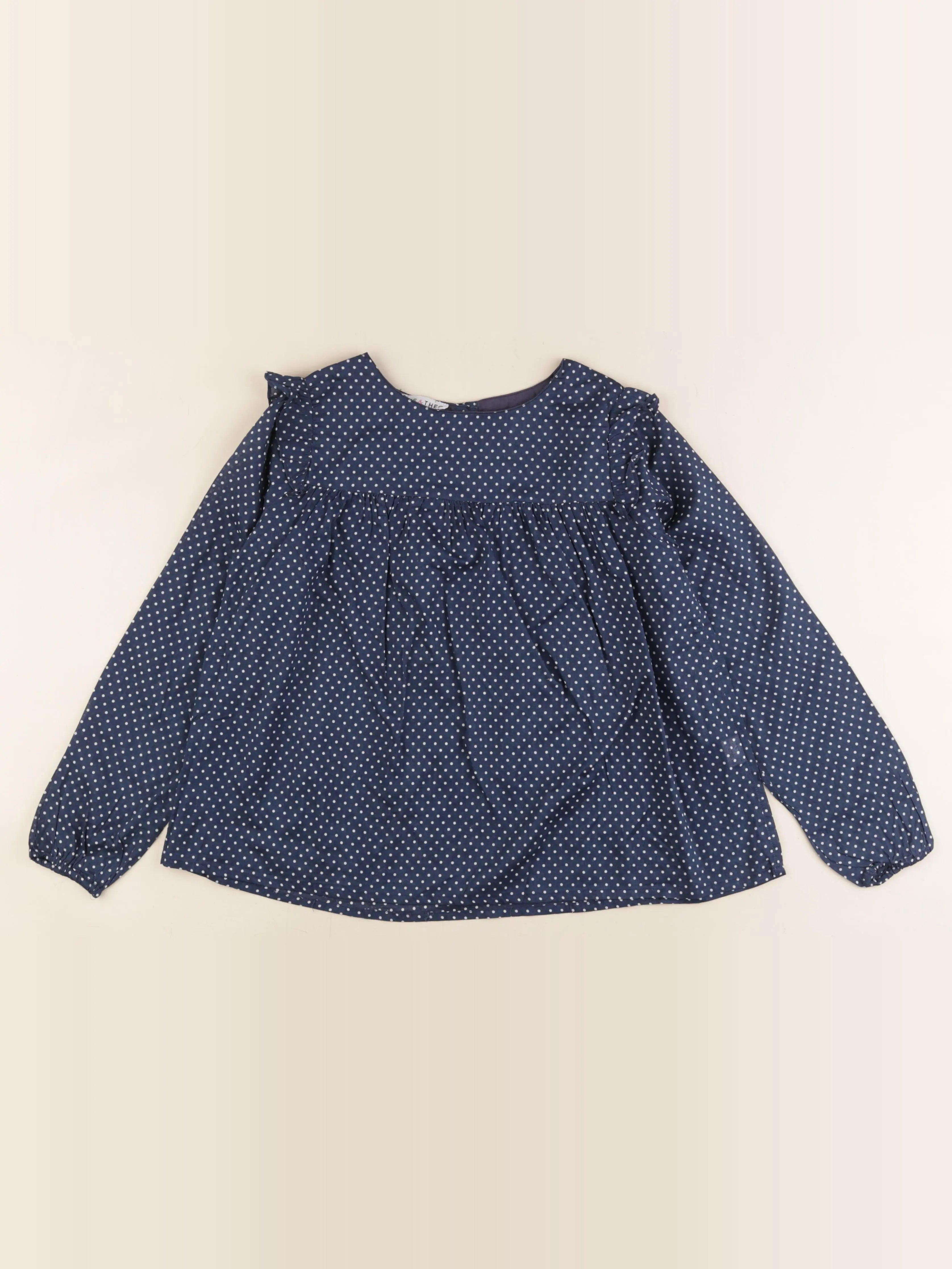 Rose et théo - blouse bleu, blanc - 12 ans