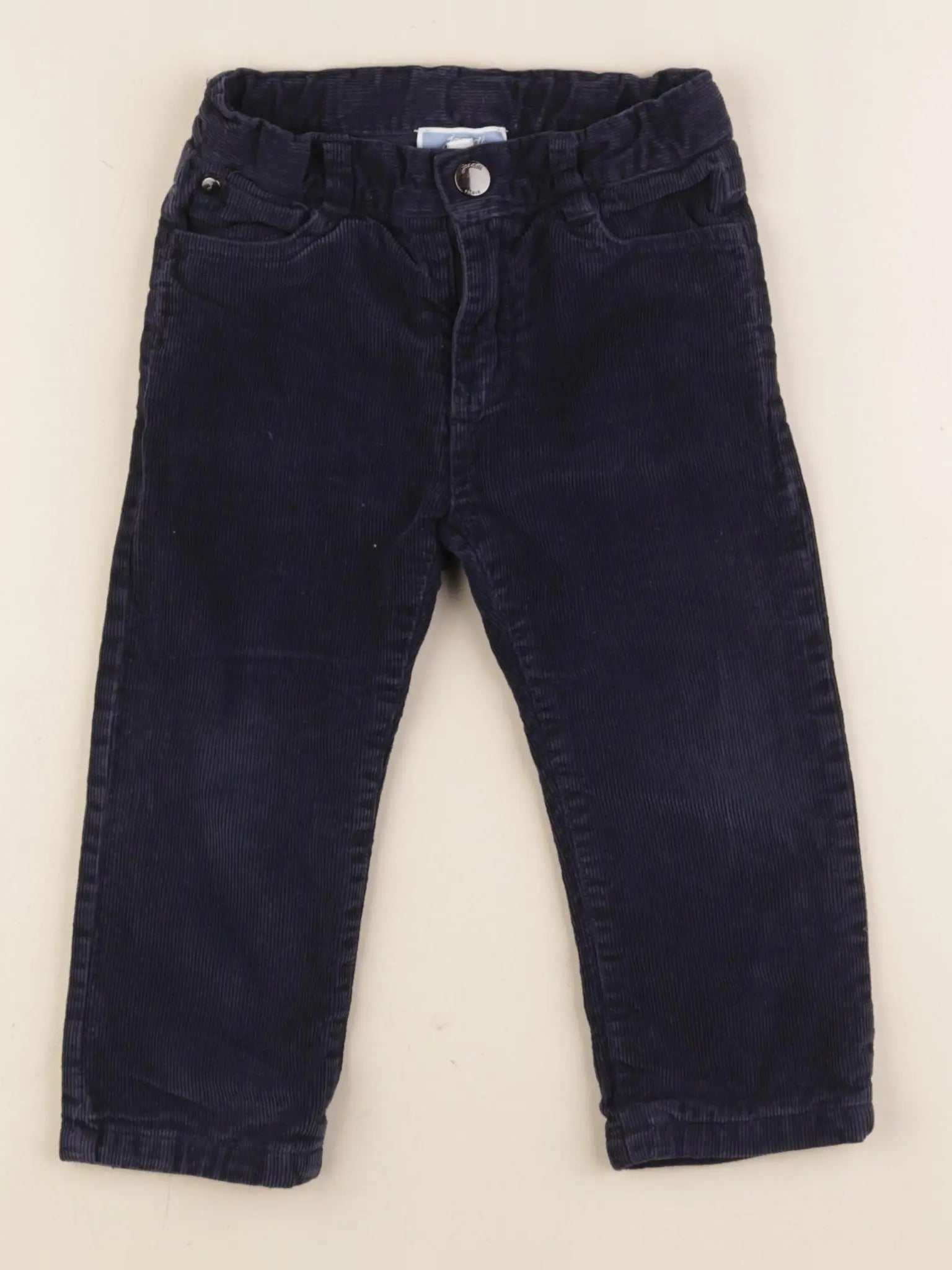 Jacadi - pantalon doublé bleu - 24 mois