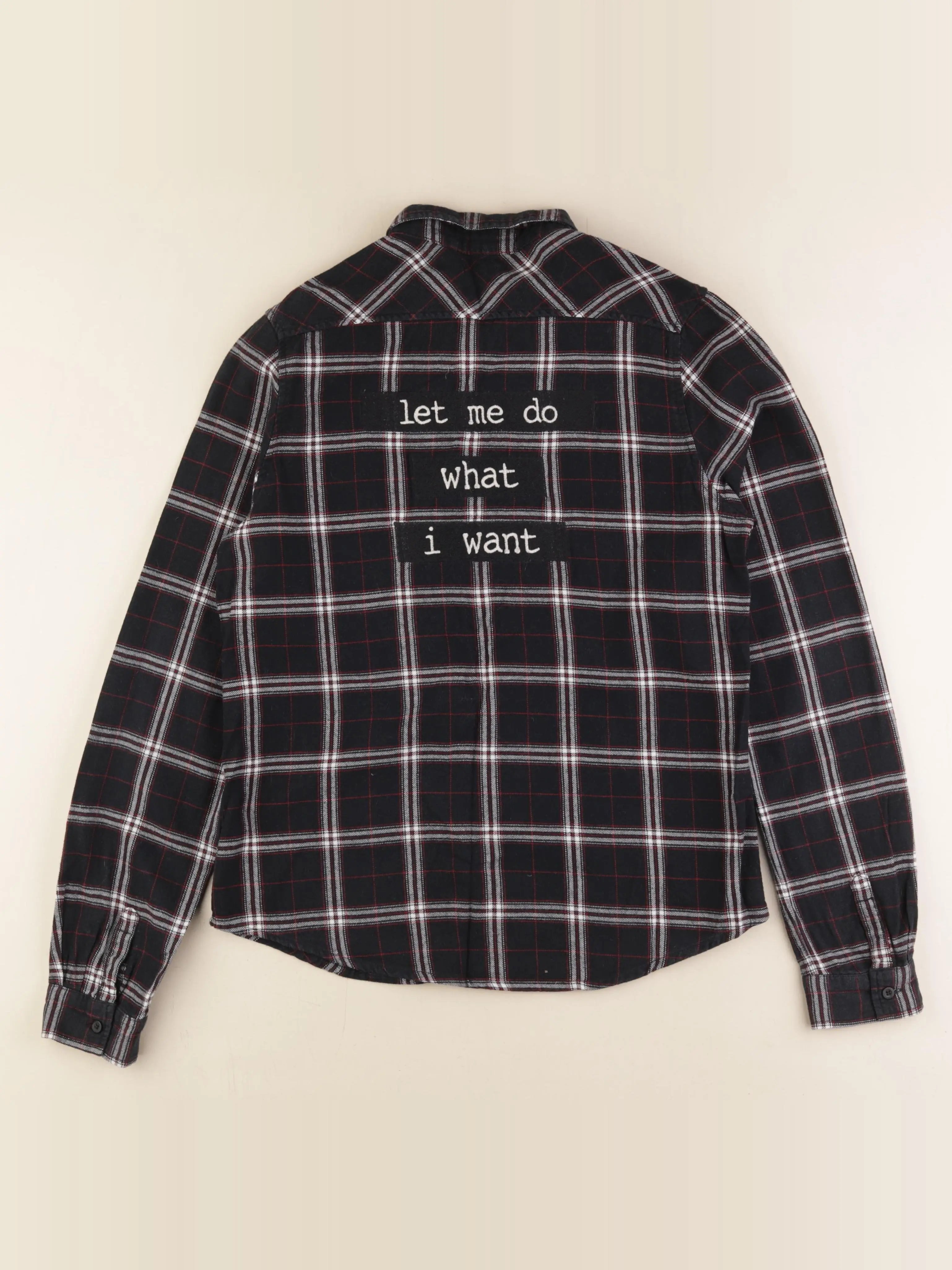 IKKS - chemise imprimé au dos noir - 14 ans