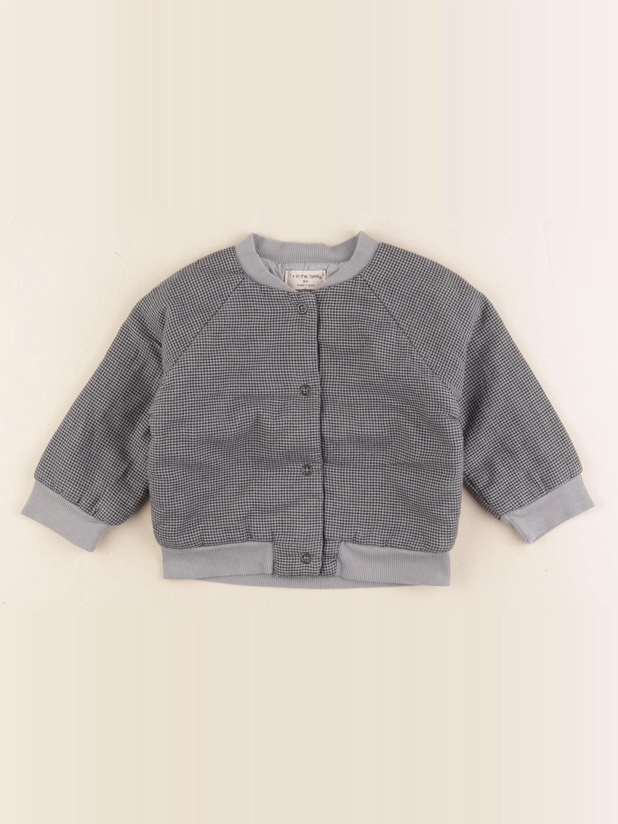 1+ In the family - veste bleu, gris - 9 mois