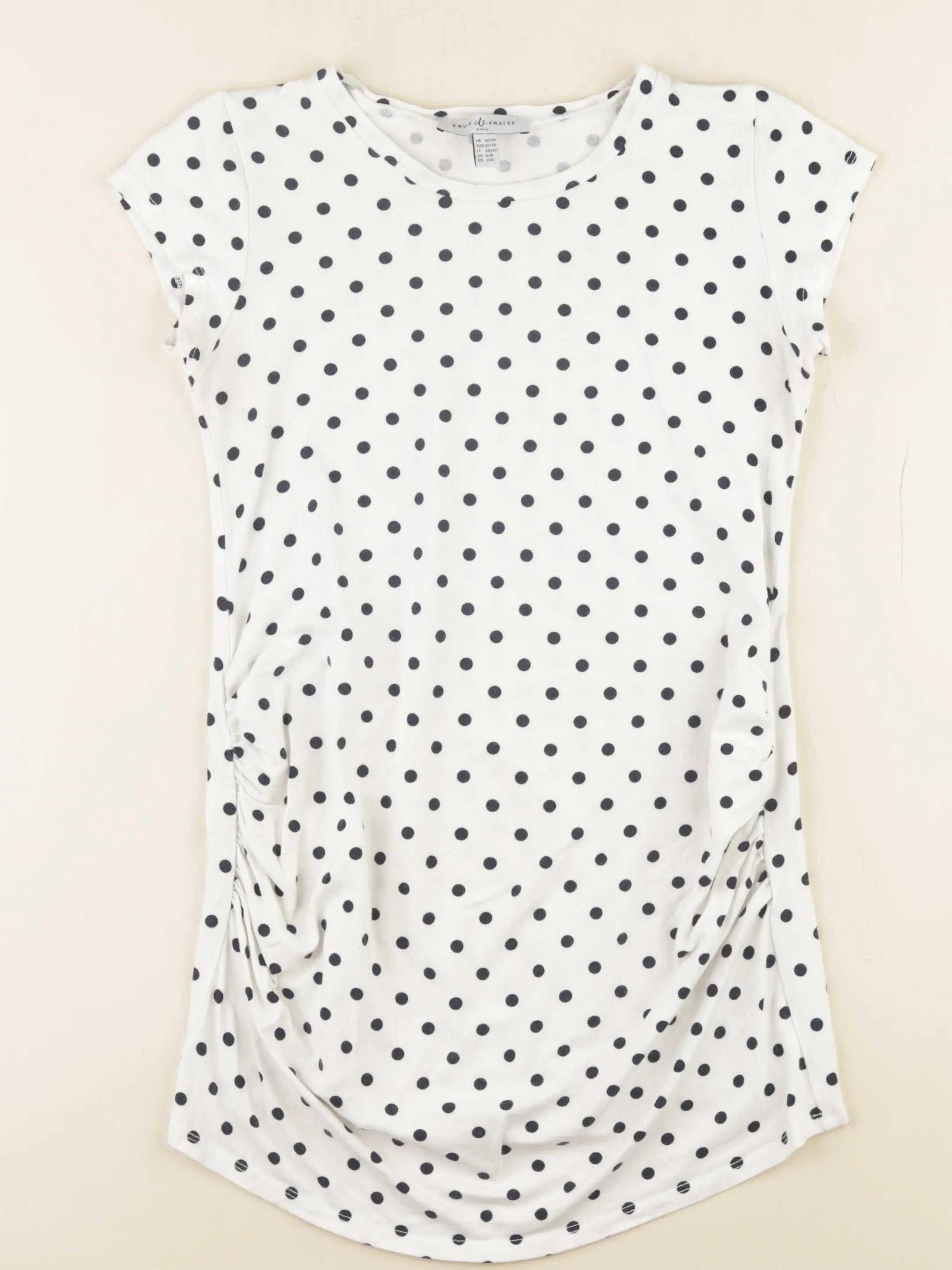 Envie de fraise - tee-shirt grossesse blanc, bleu - 34 à 36