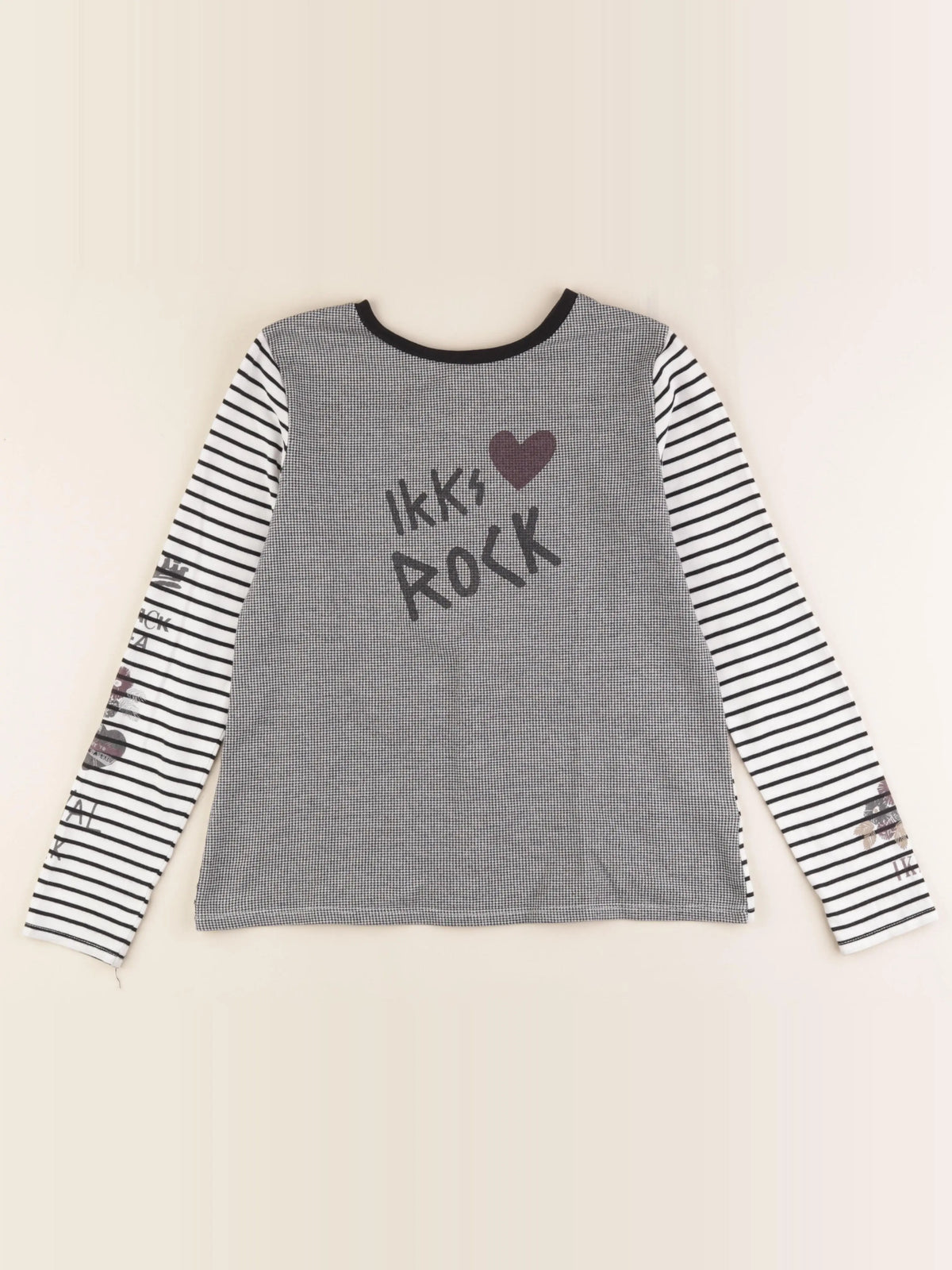 IKKS - tee-shirt blanc, noir - 12 ans