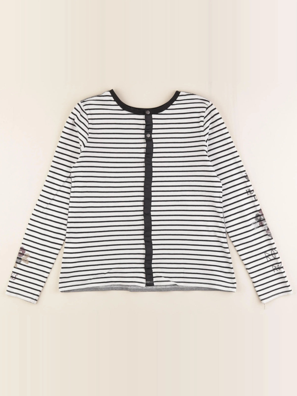 IKKS - tee-shirt blanc, noir - 12 ans