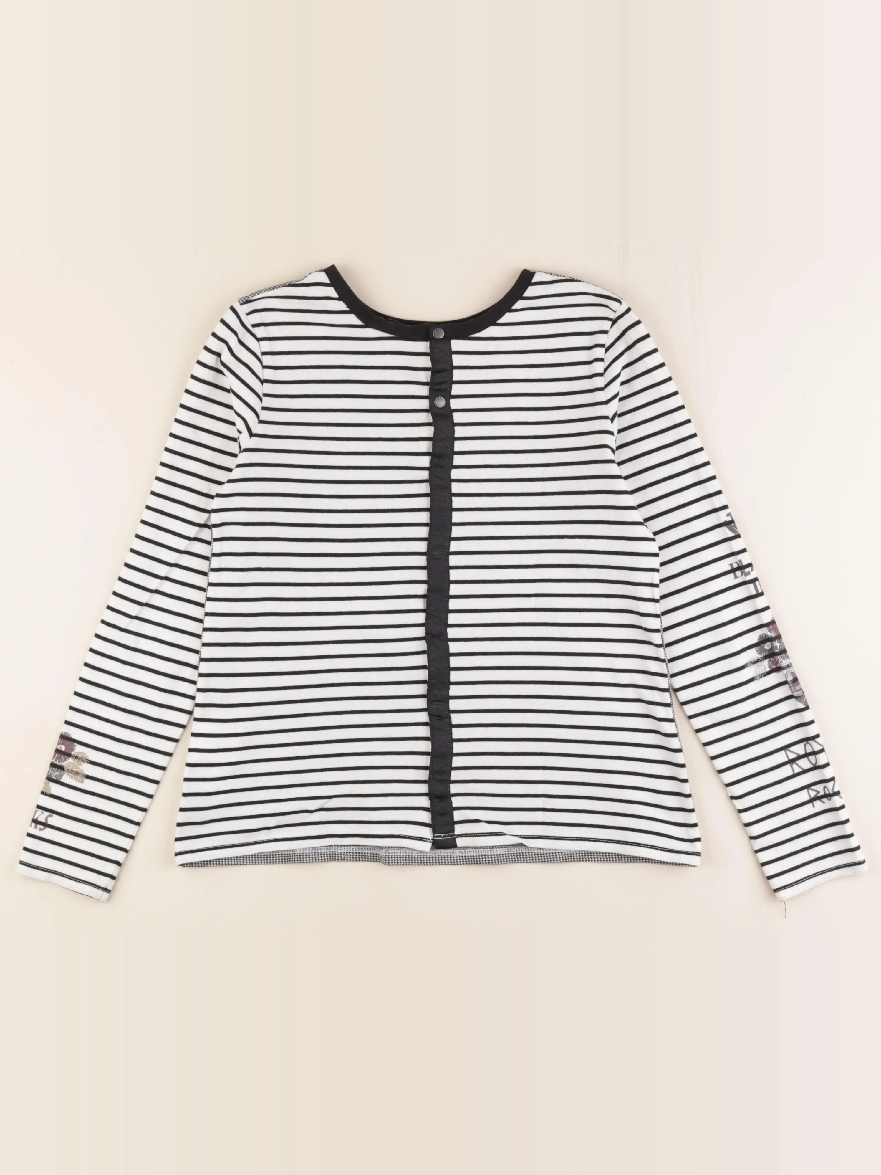 IKKS - tee-shirt blanc, noir - 12 ans