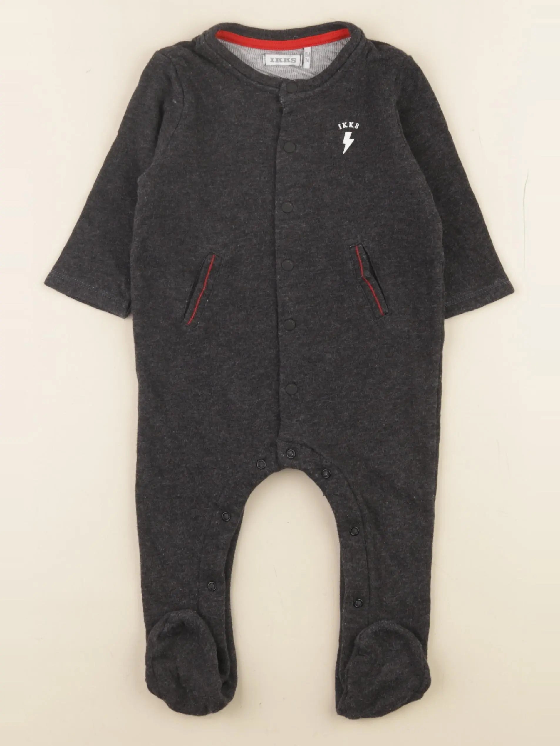 IKKS - pyjama coton gris - 12 mois