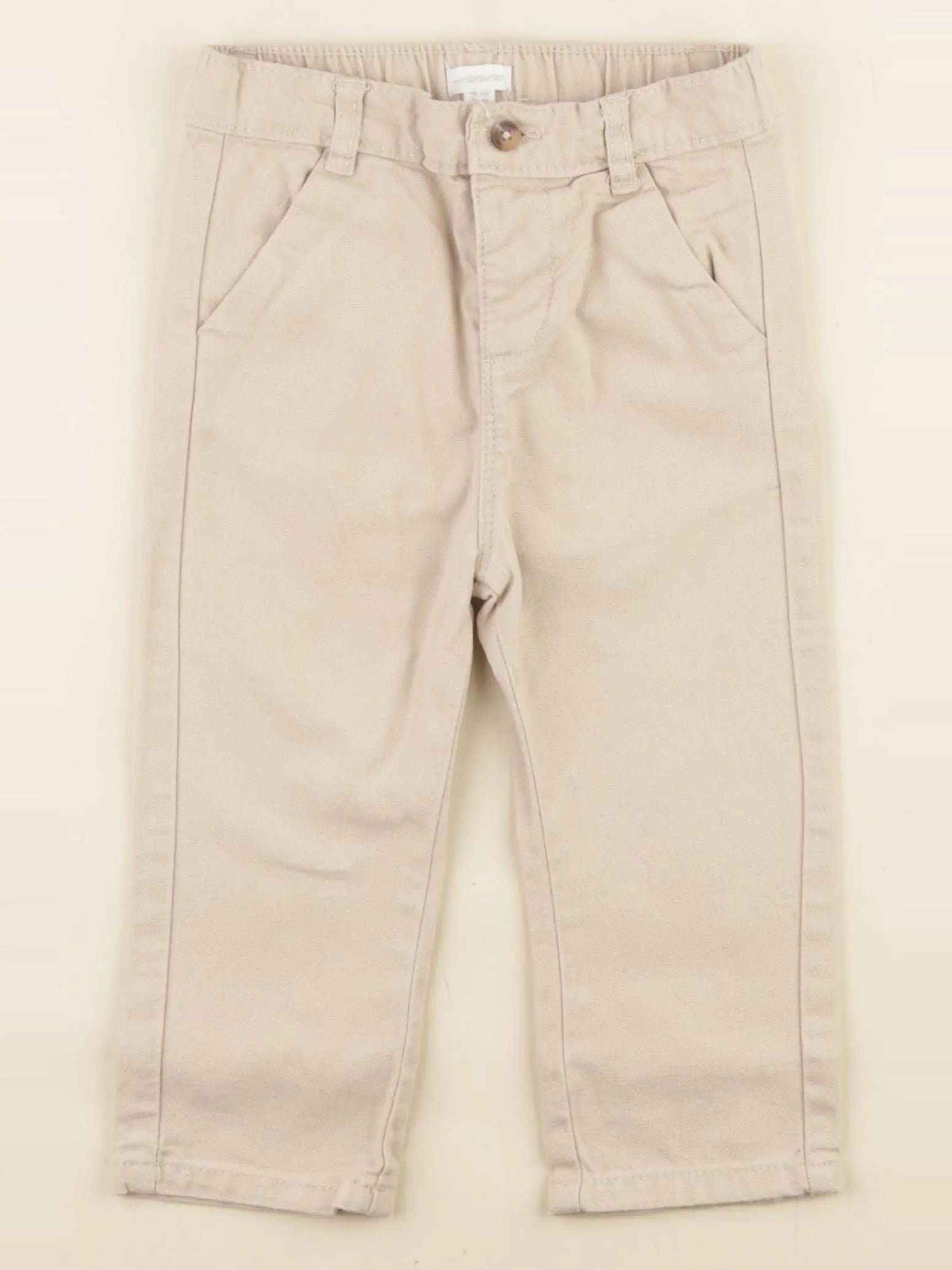 Vertbaudet - pantalon beige - 24 mois