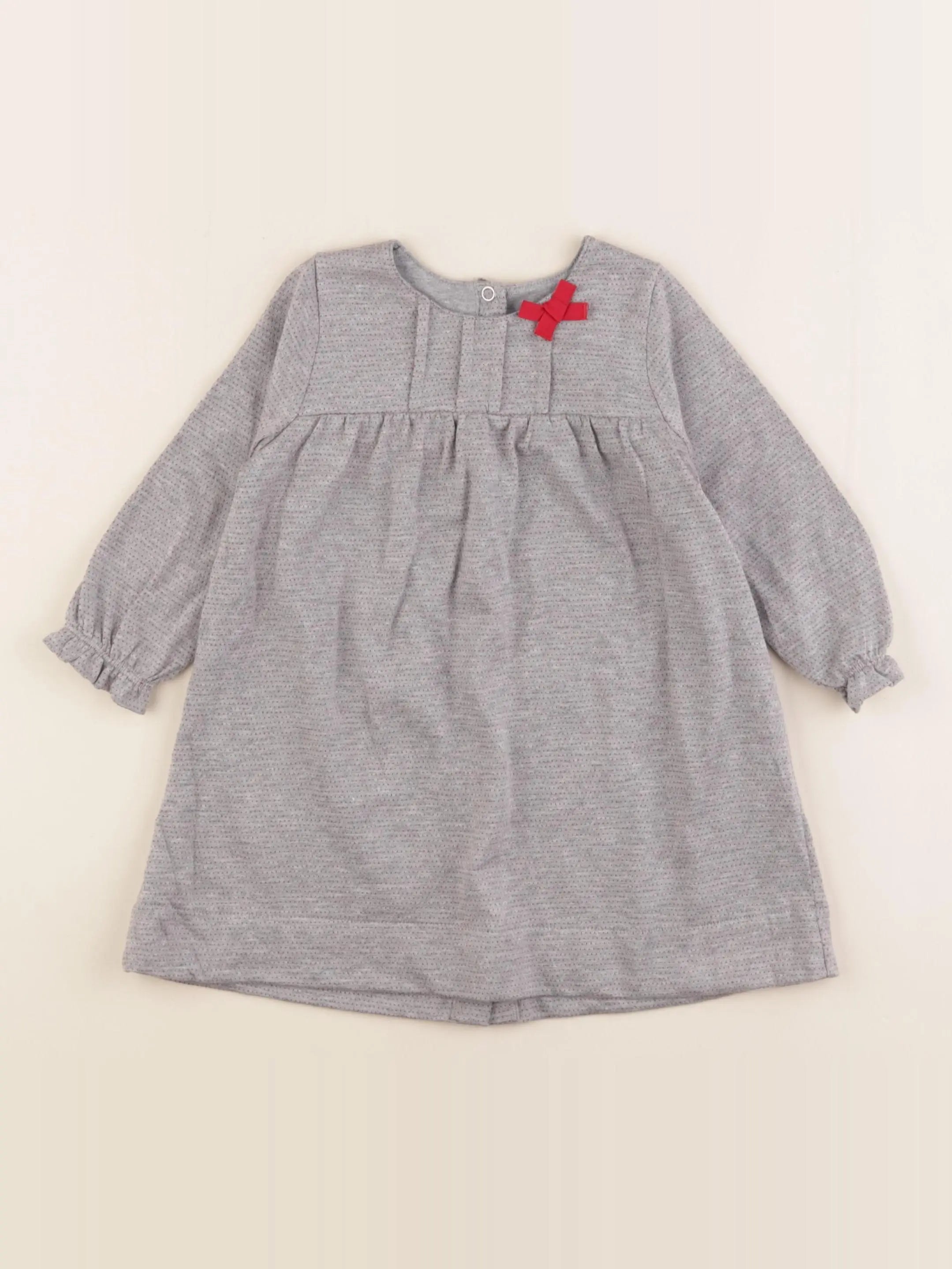 Petit Bateau - robe gris - 18 mois