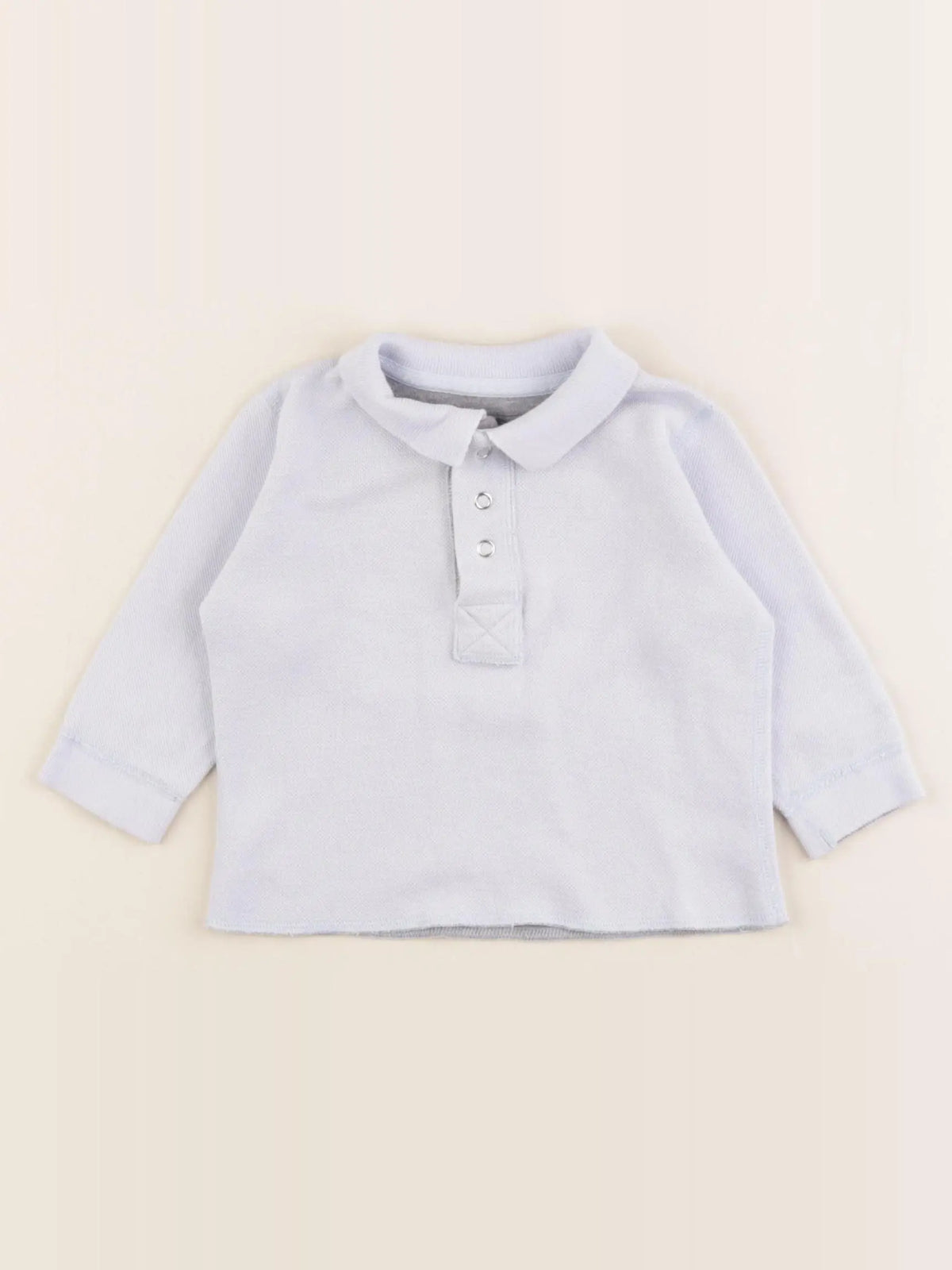 Petit Bateau - polo bleu - 6 mois