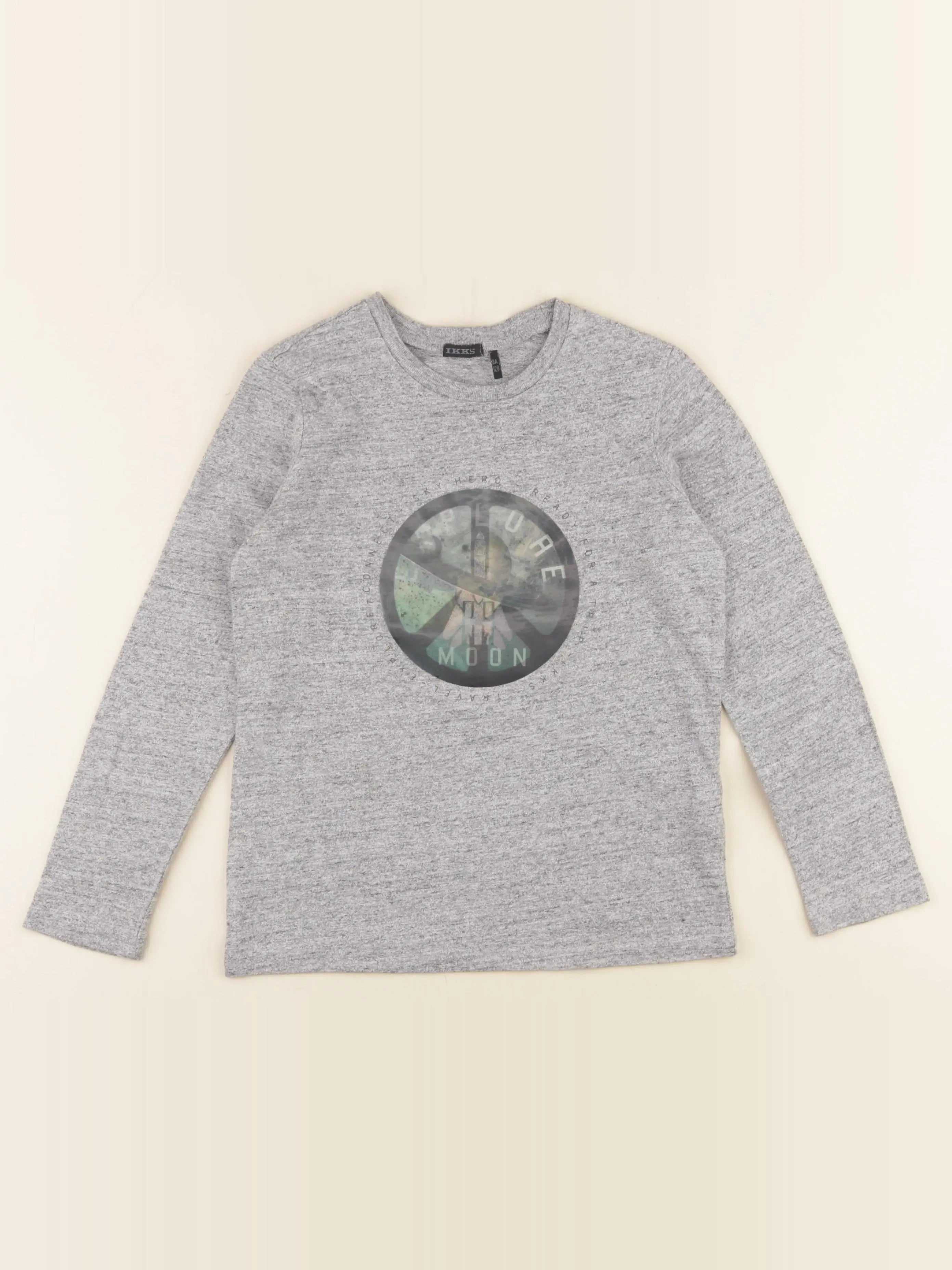 IKKS - tee-shirt gris - 8 ans