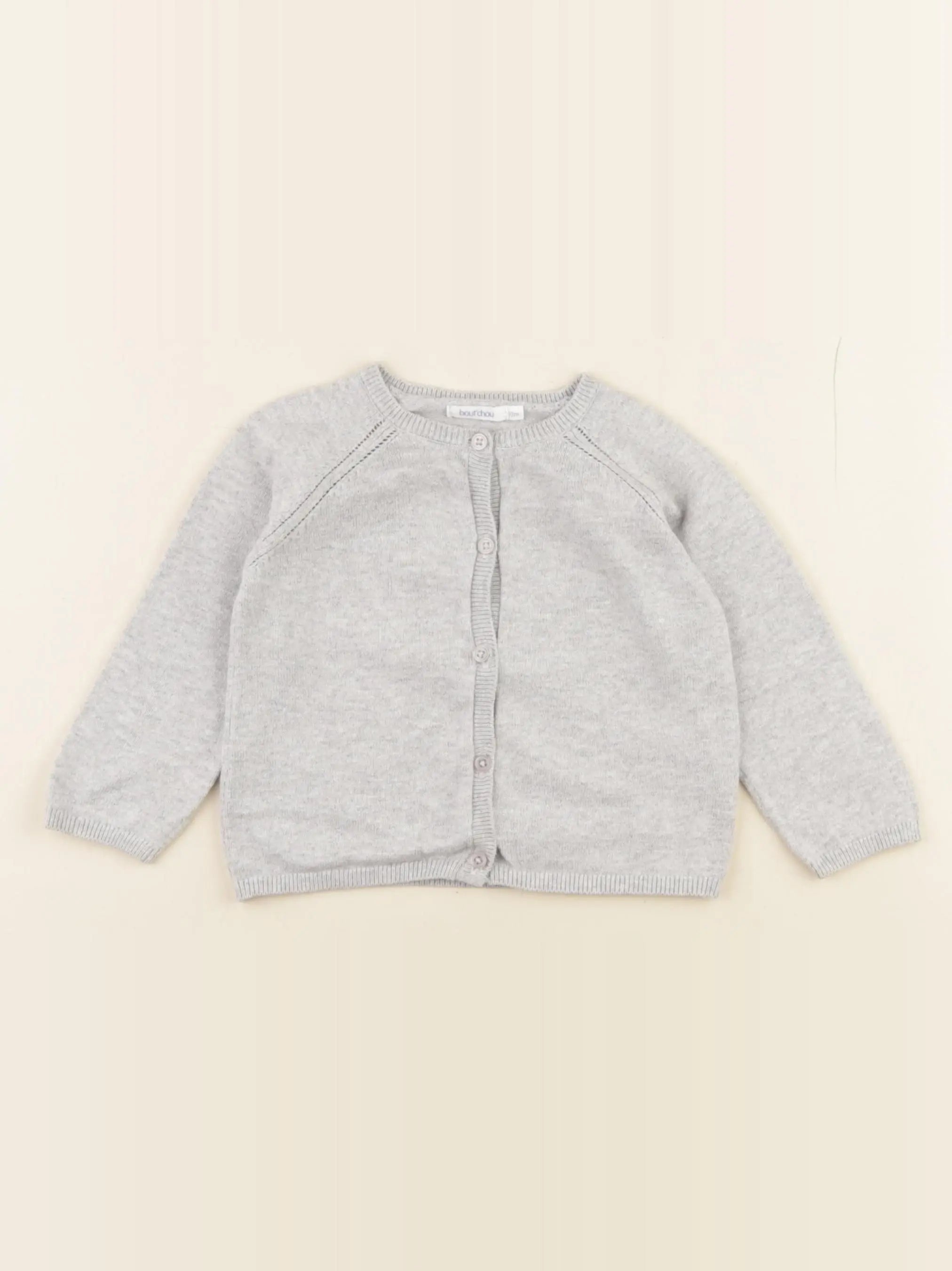 Boutchou - gilet gris - 12 mois