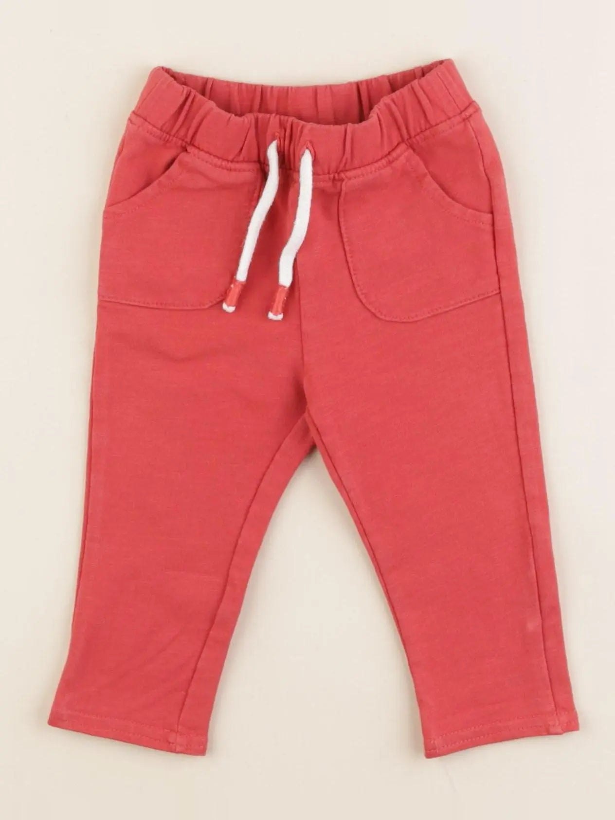 Vertbaudet - pantalon rouge - 3 mois
