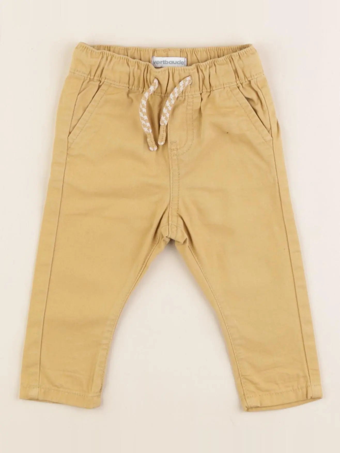 Vertbaudet - pantalon jaune - 3 mois