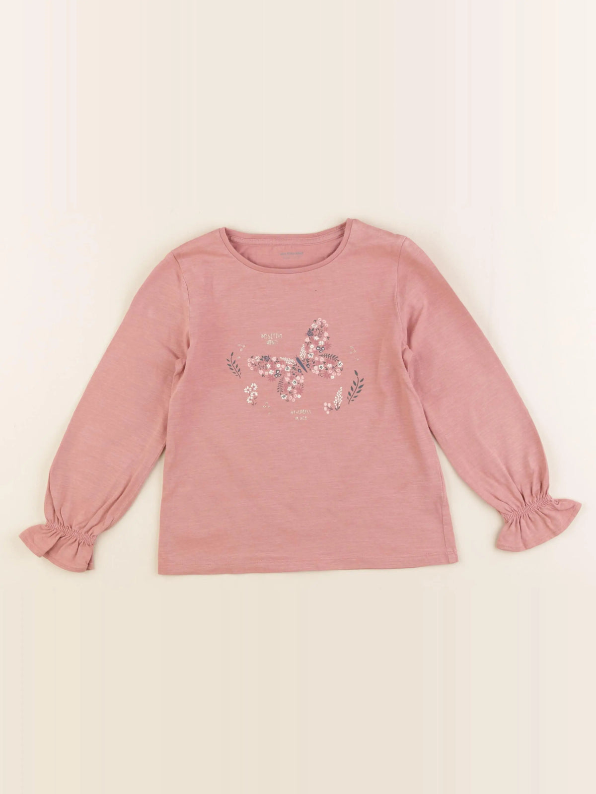 Vertbaudet - tee-shirt rose - 6 ans