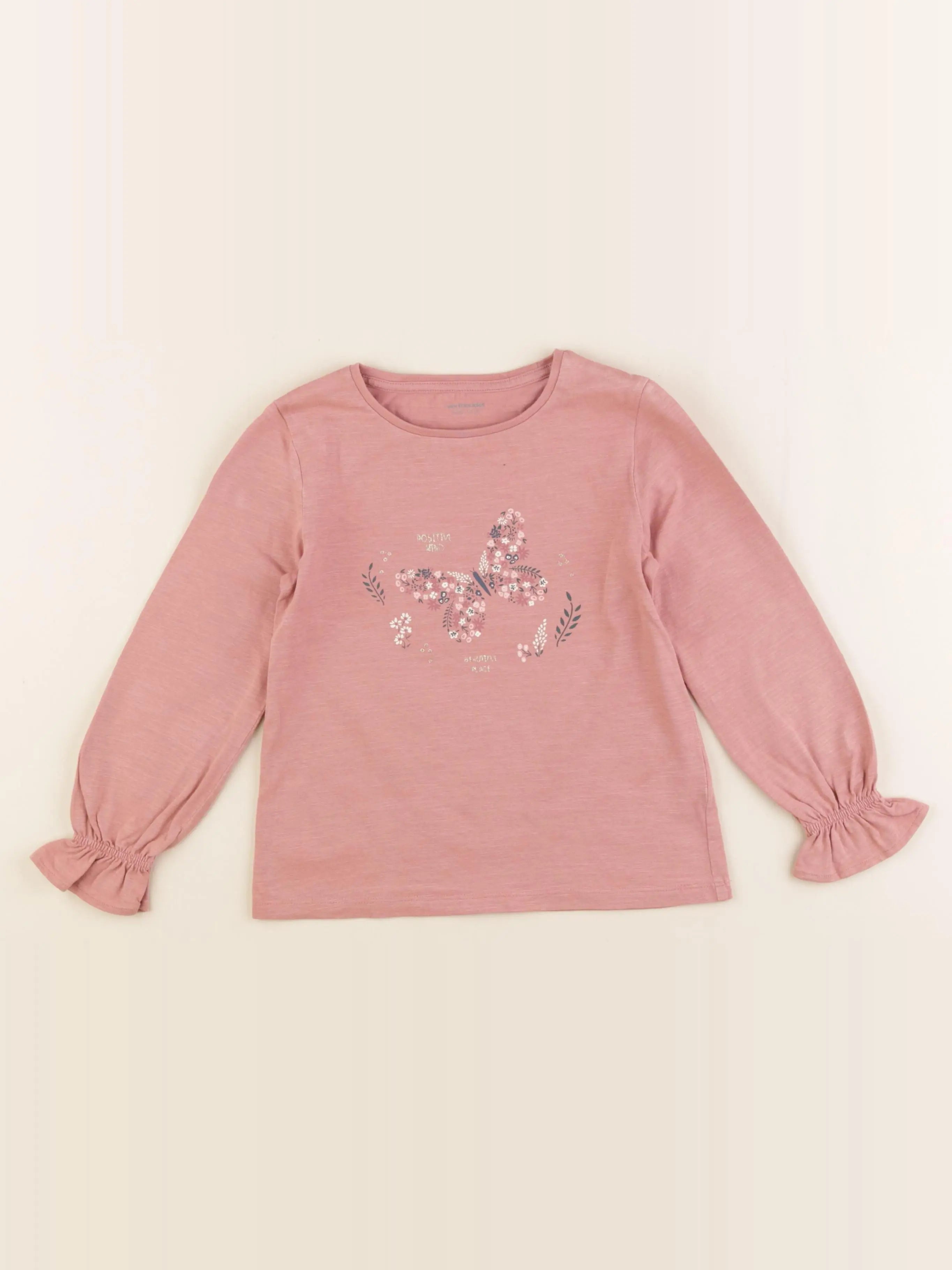 Vertbaudet - tee-shirt rose - 6 ans