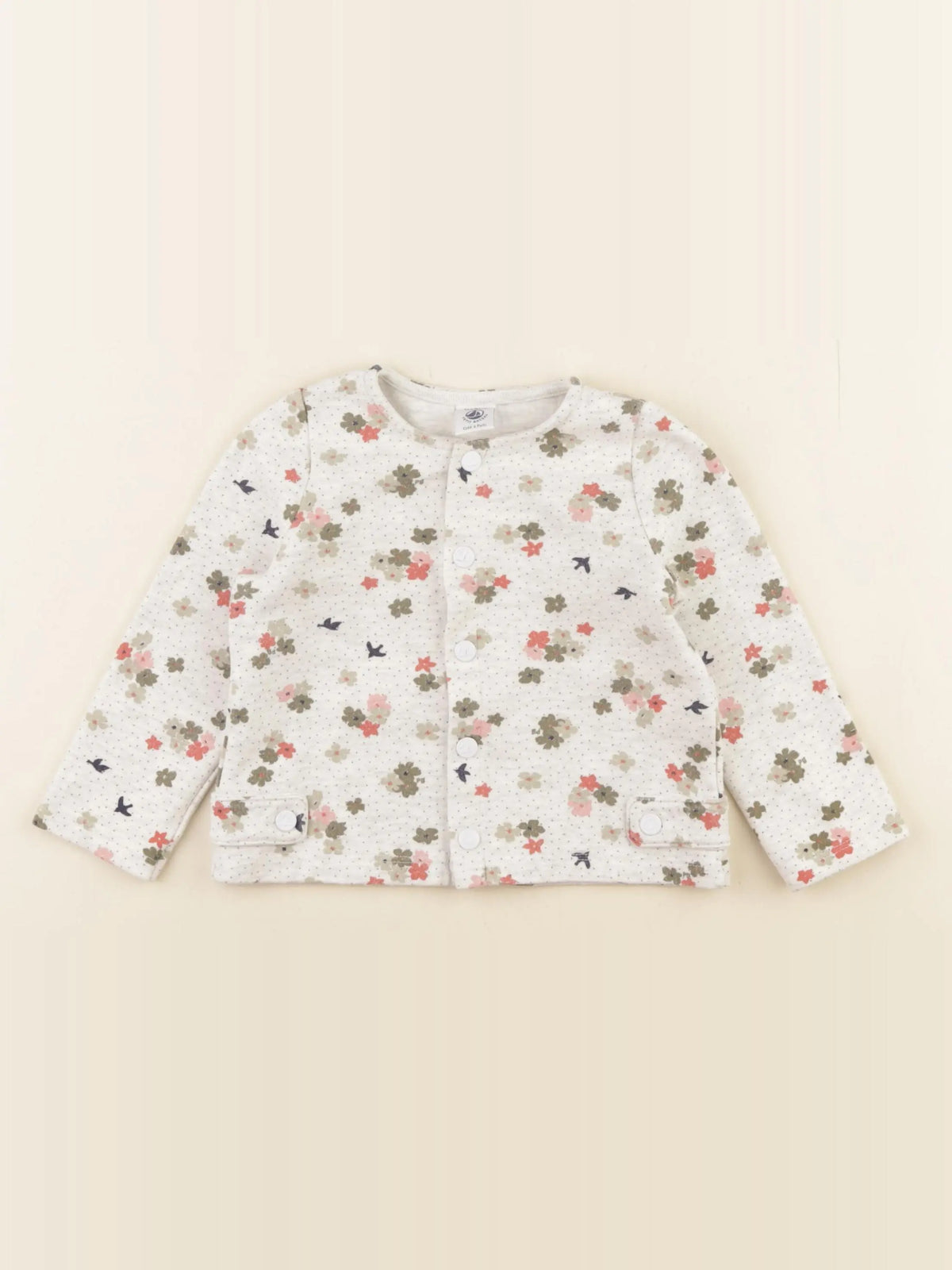 Petit Bateau - sweat gris - 24 mois