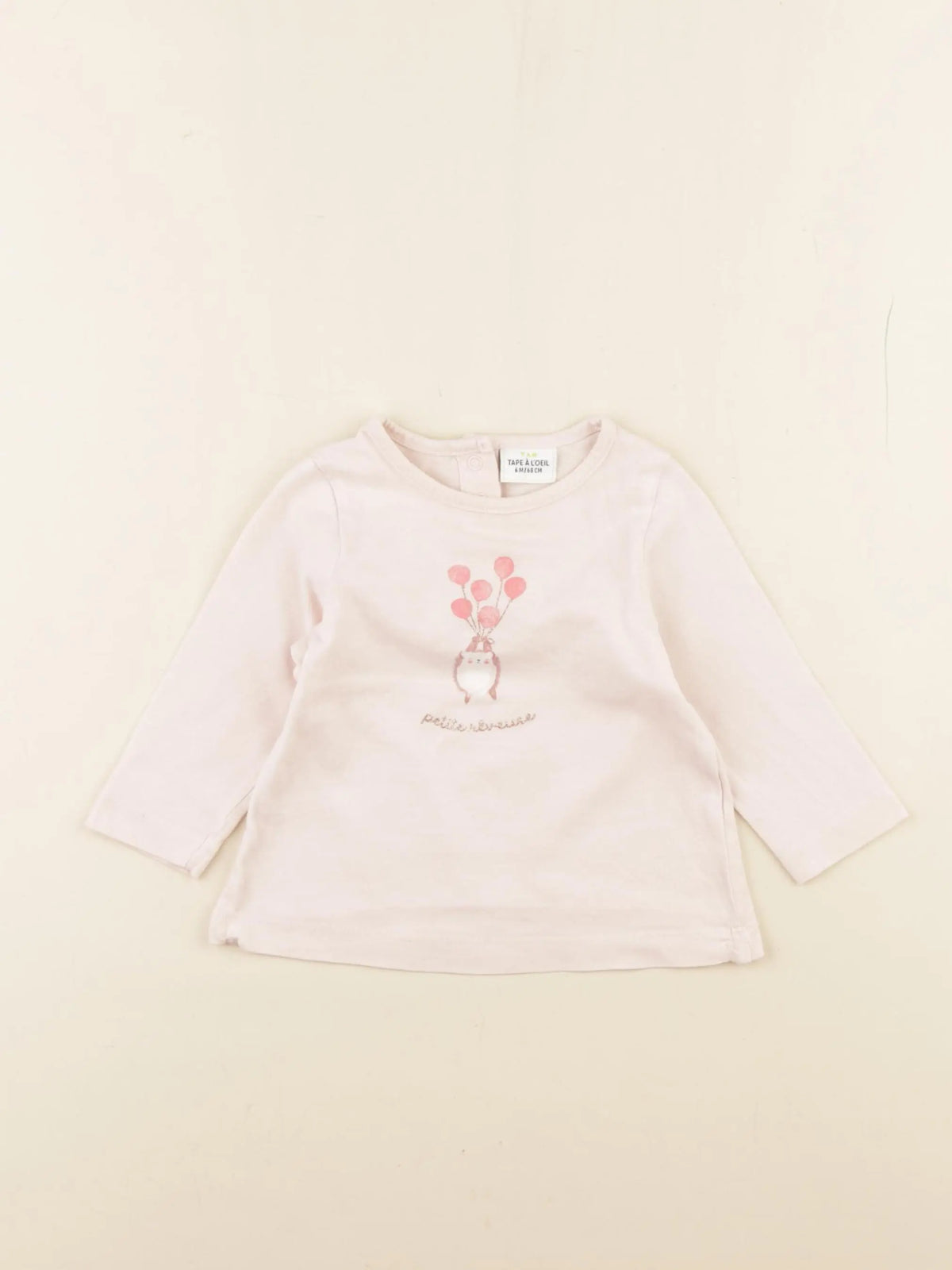 Tape à l'oeil - tee-shirt rose - 6 mois