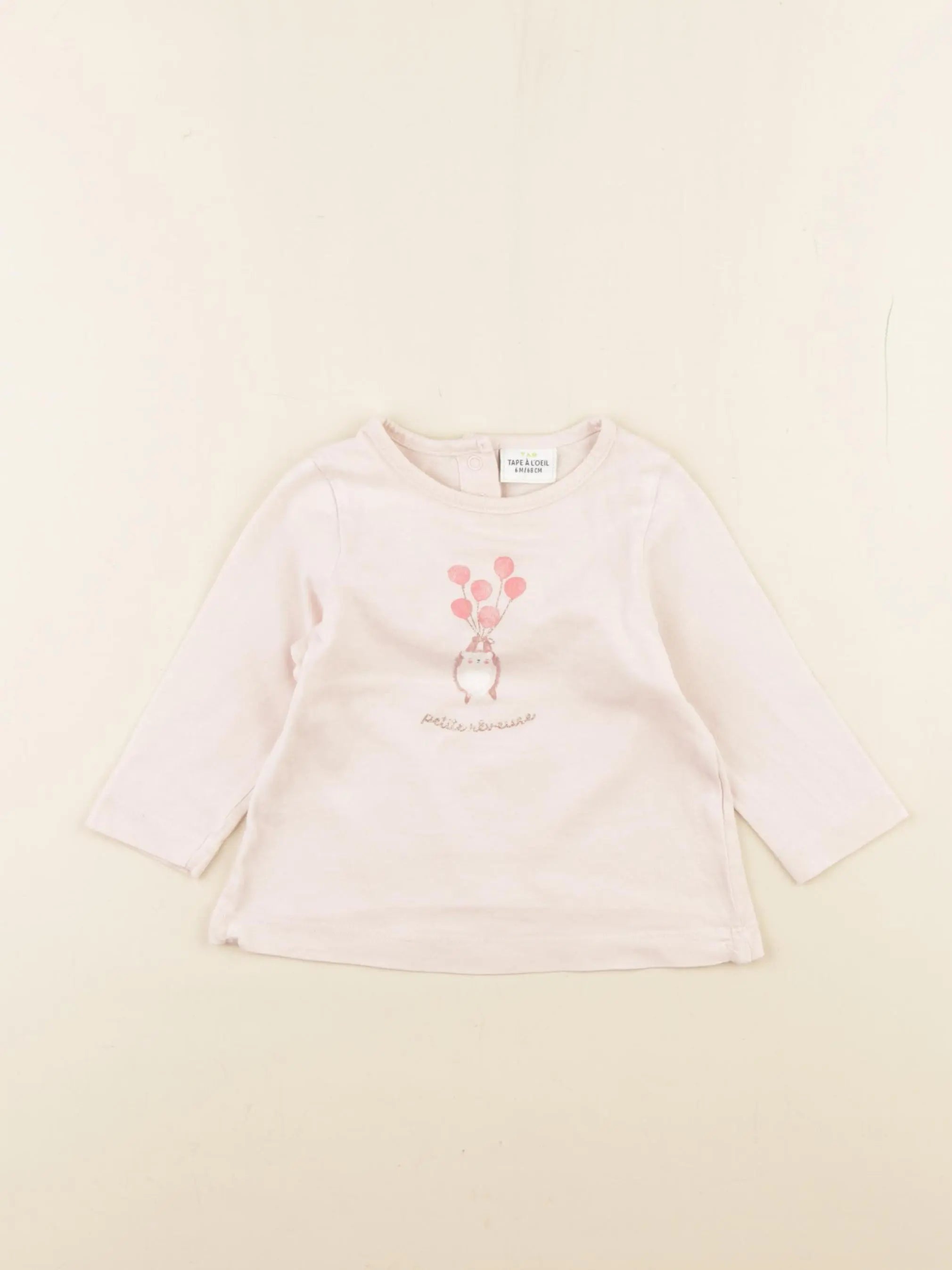 Tape à l'oeil - tee-shirt rose - 6 mois