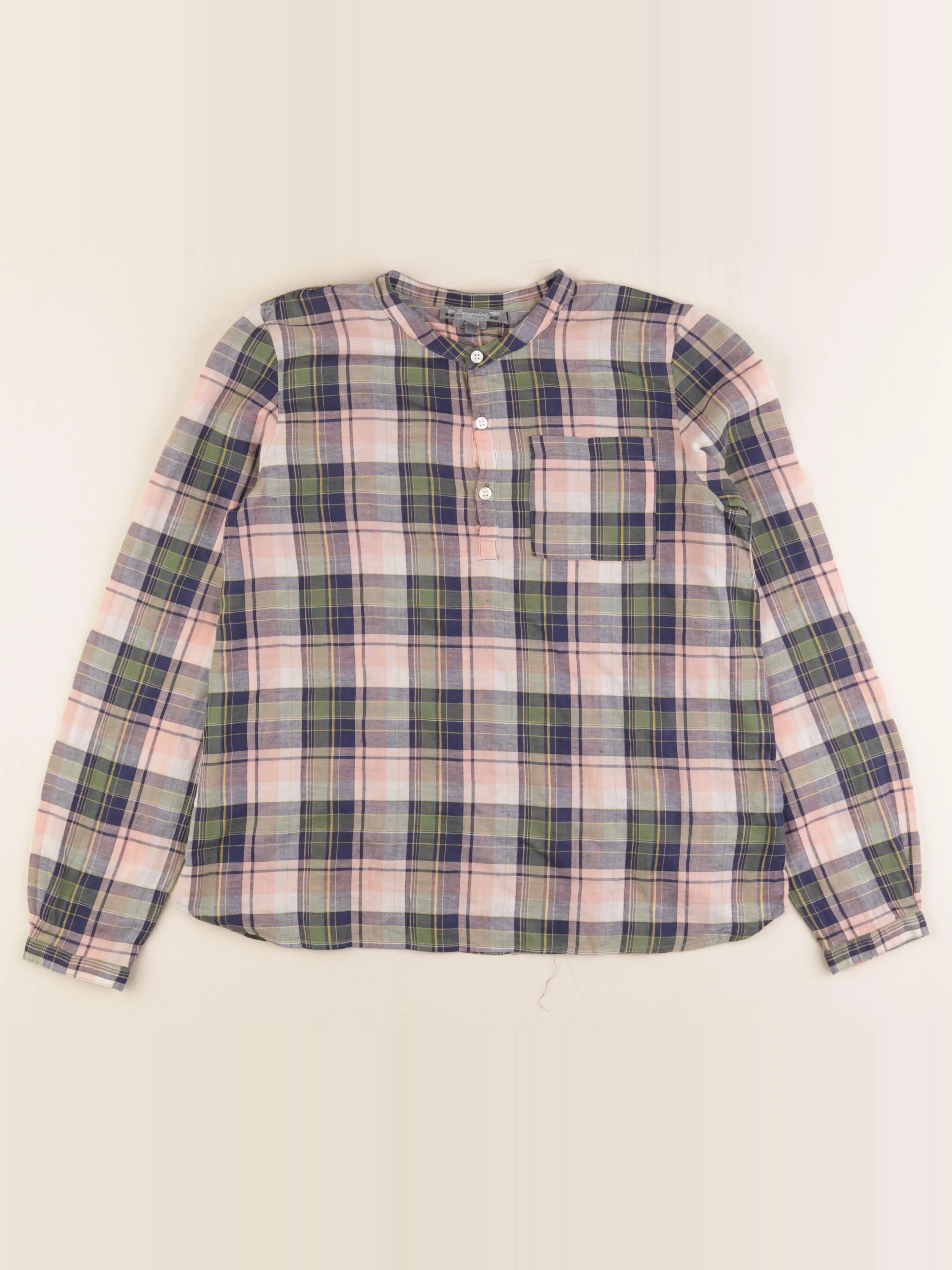 Bonpoint - chemise bleu, rose - 12 ans