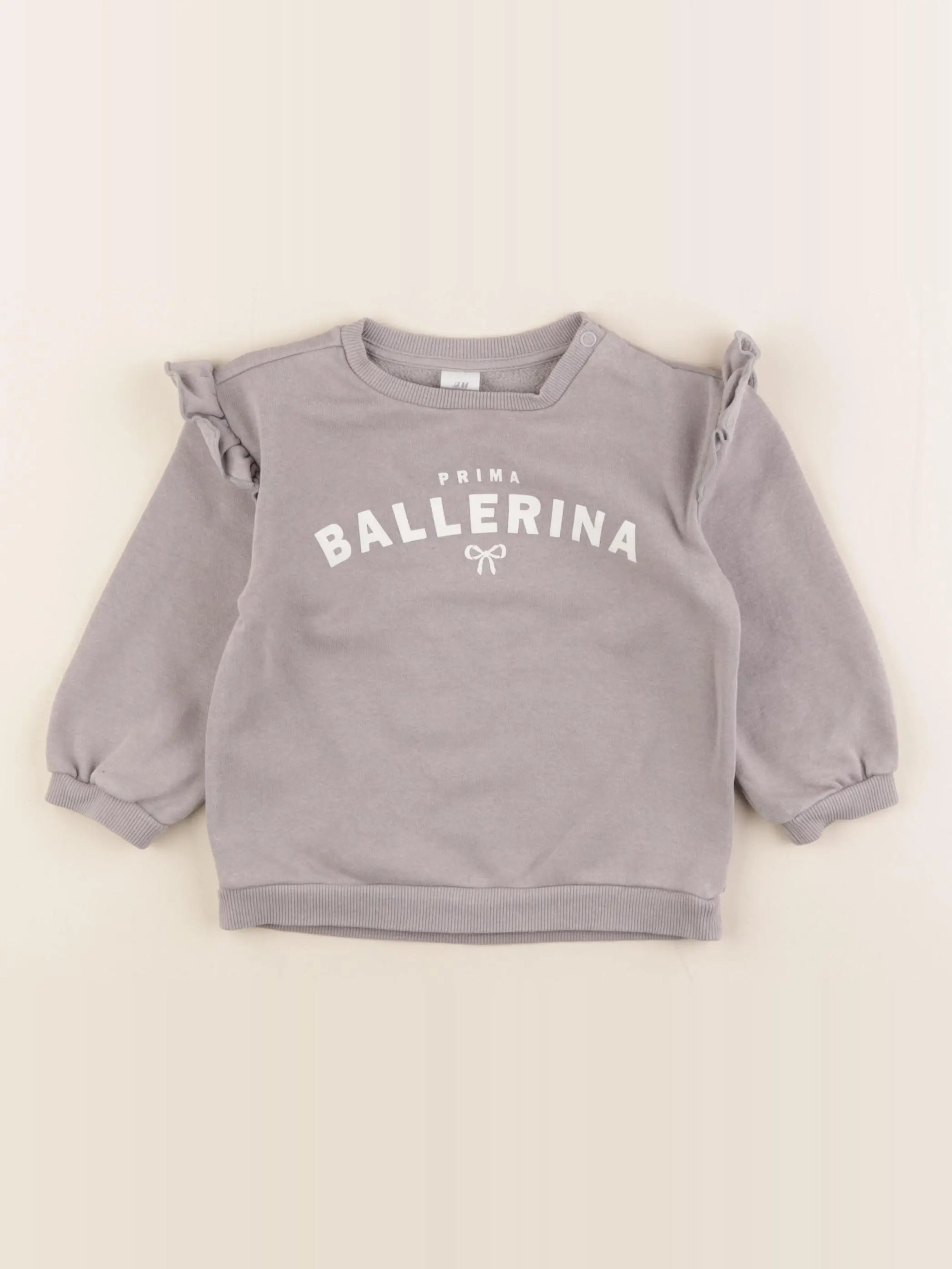 H&M - sweat gris - 12/18 mois