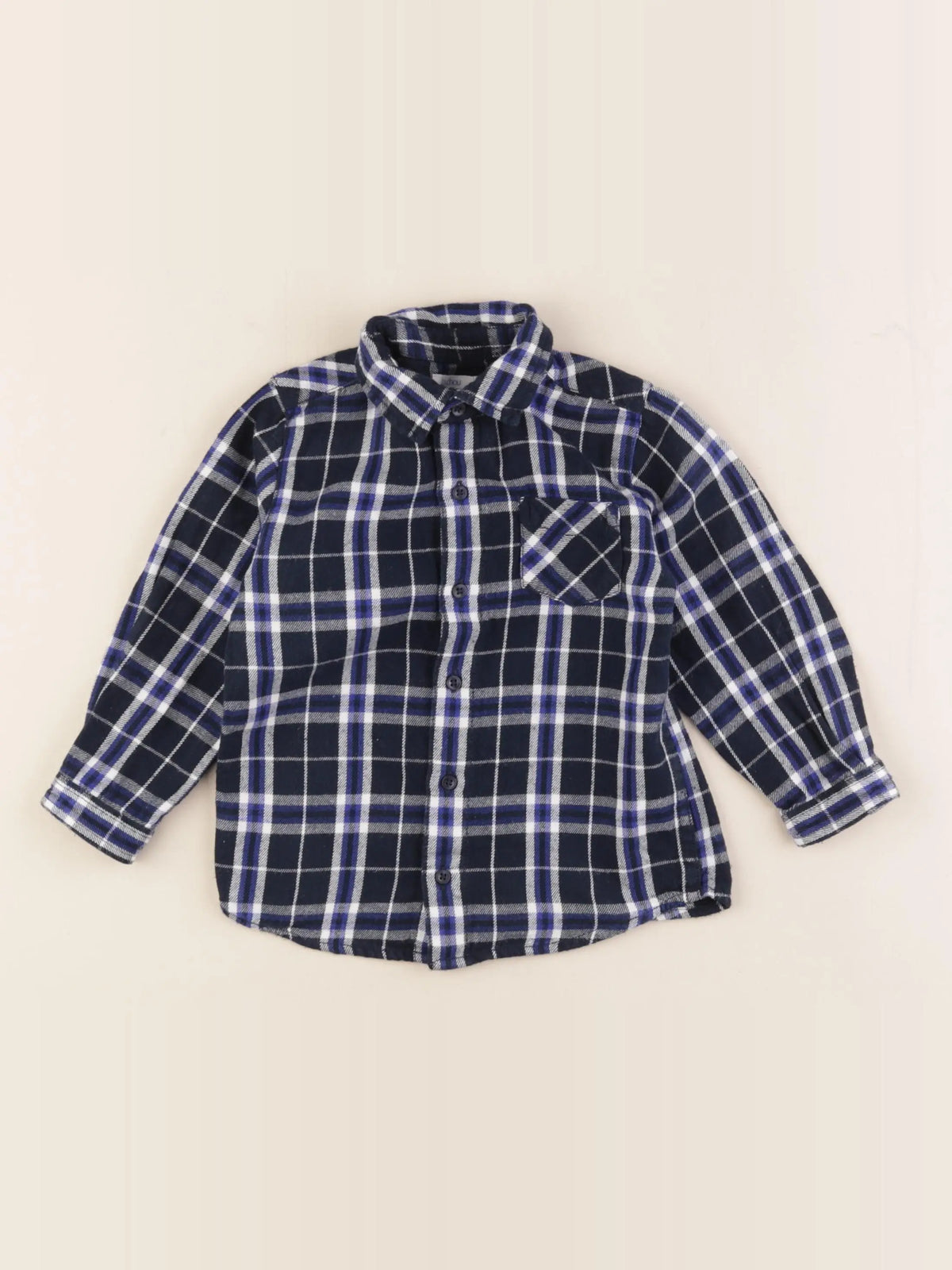 Boutchou - chemise bleu, blanc - 24 mois