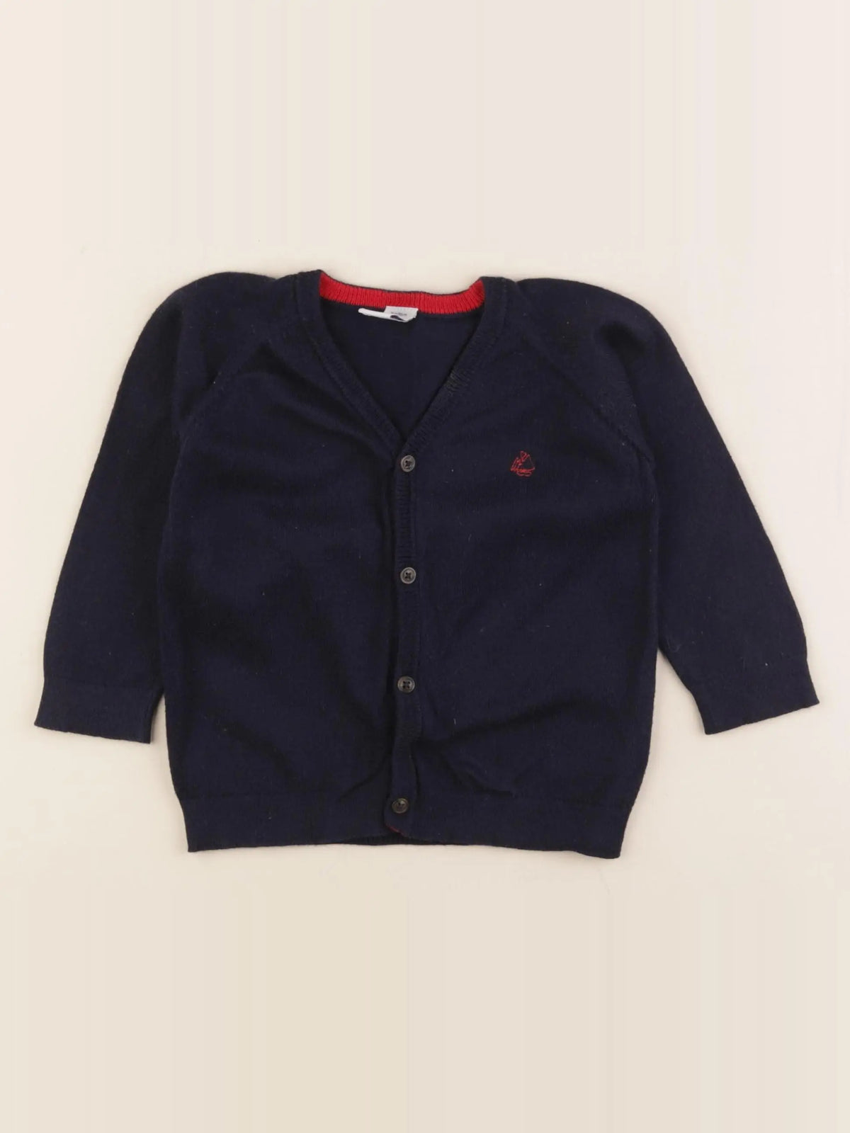 Petit Bateau - gilet bleu - 24 mois