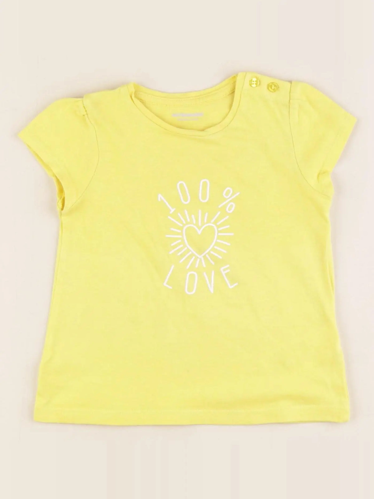 Vertbaudet - tee-shirt jaune - 12 mois