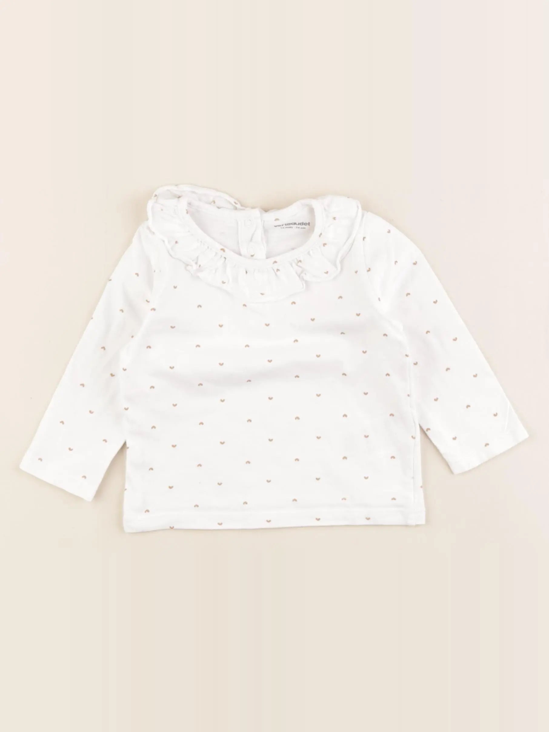 Vertbaudet - tee-shirt blanc - 12 mois