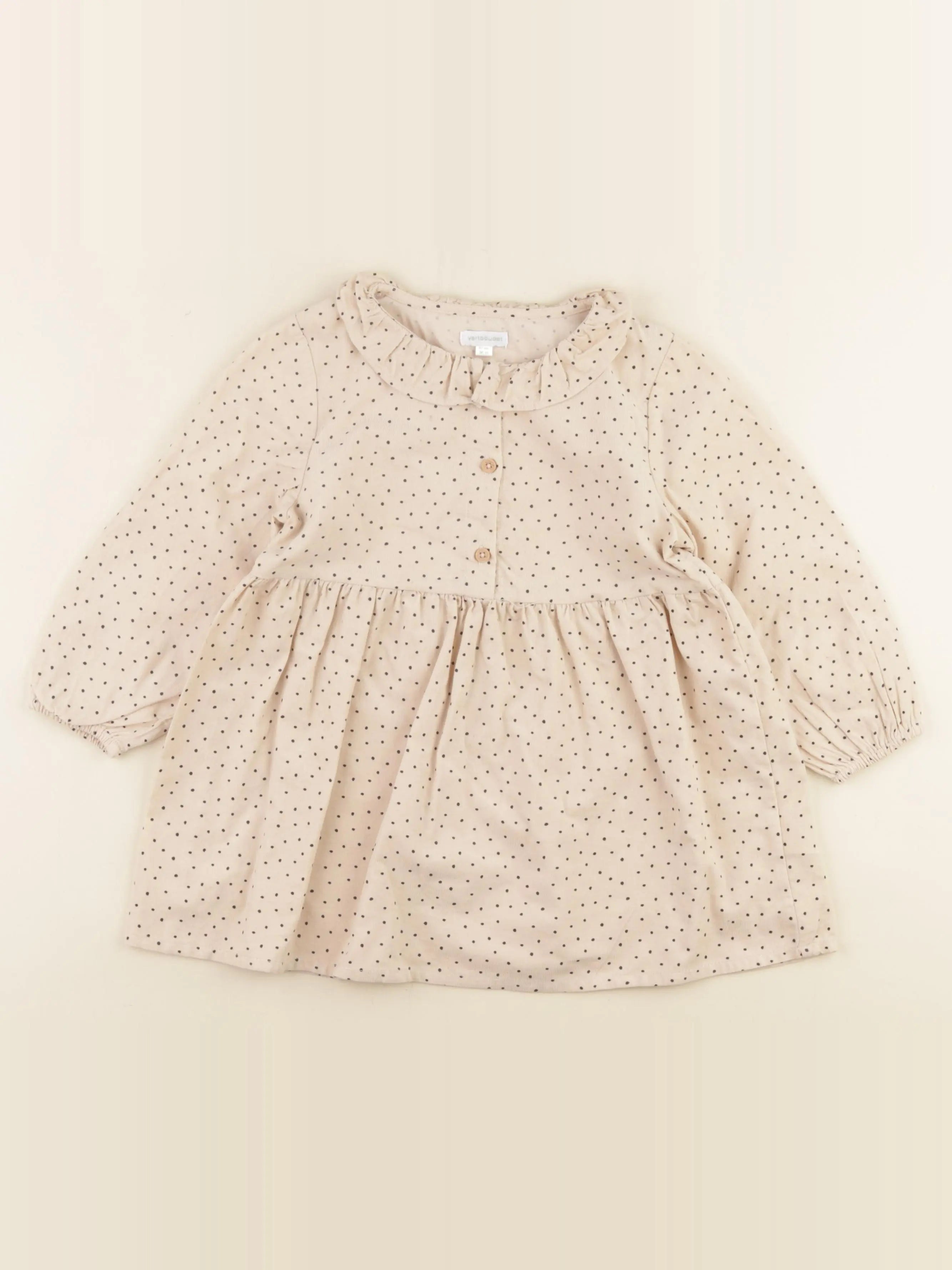 Vertbaudet - robe beige - 36 mois