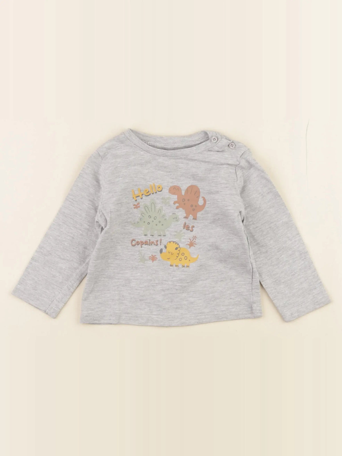 Vertbaudet - tee-shirt gris - 9 mois