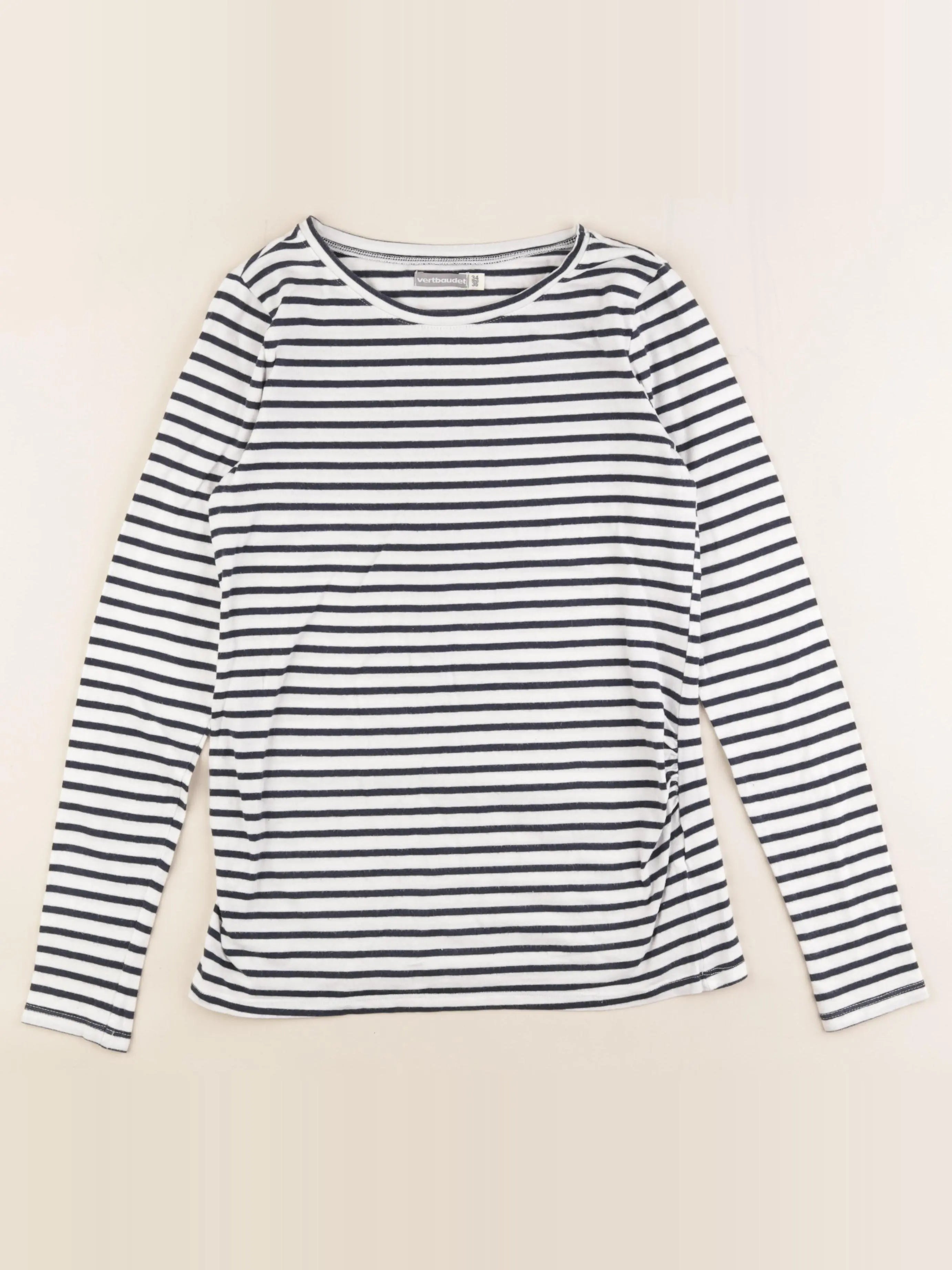 Vertbaudet - tee-shirt grossesse bleu, blanc - 34 à 36