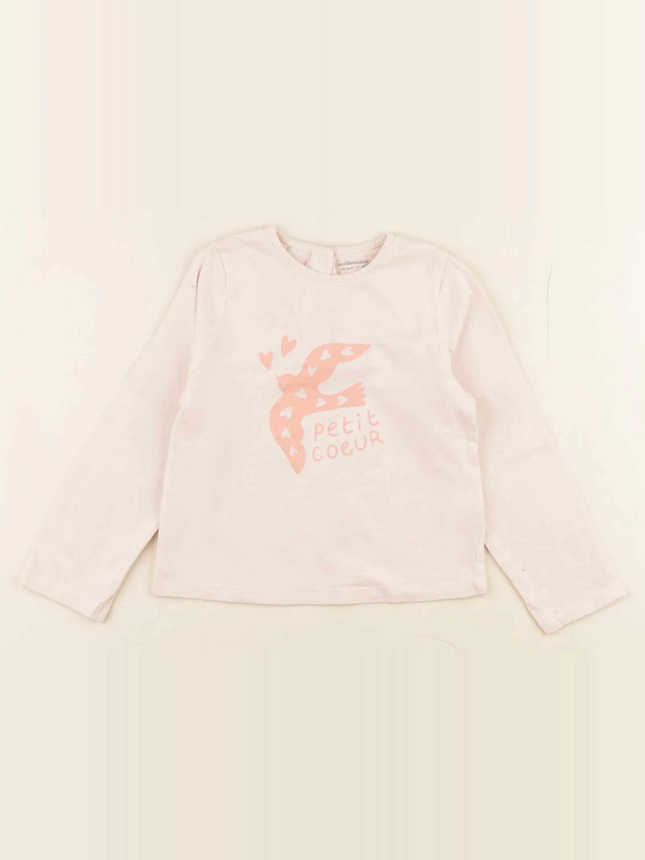 Vertbaudet - tee-shirt rose - 36 mois