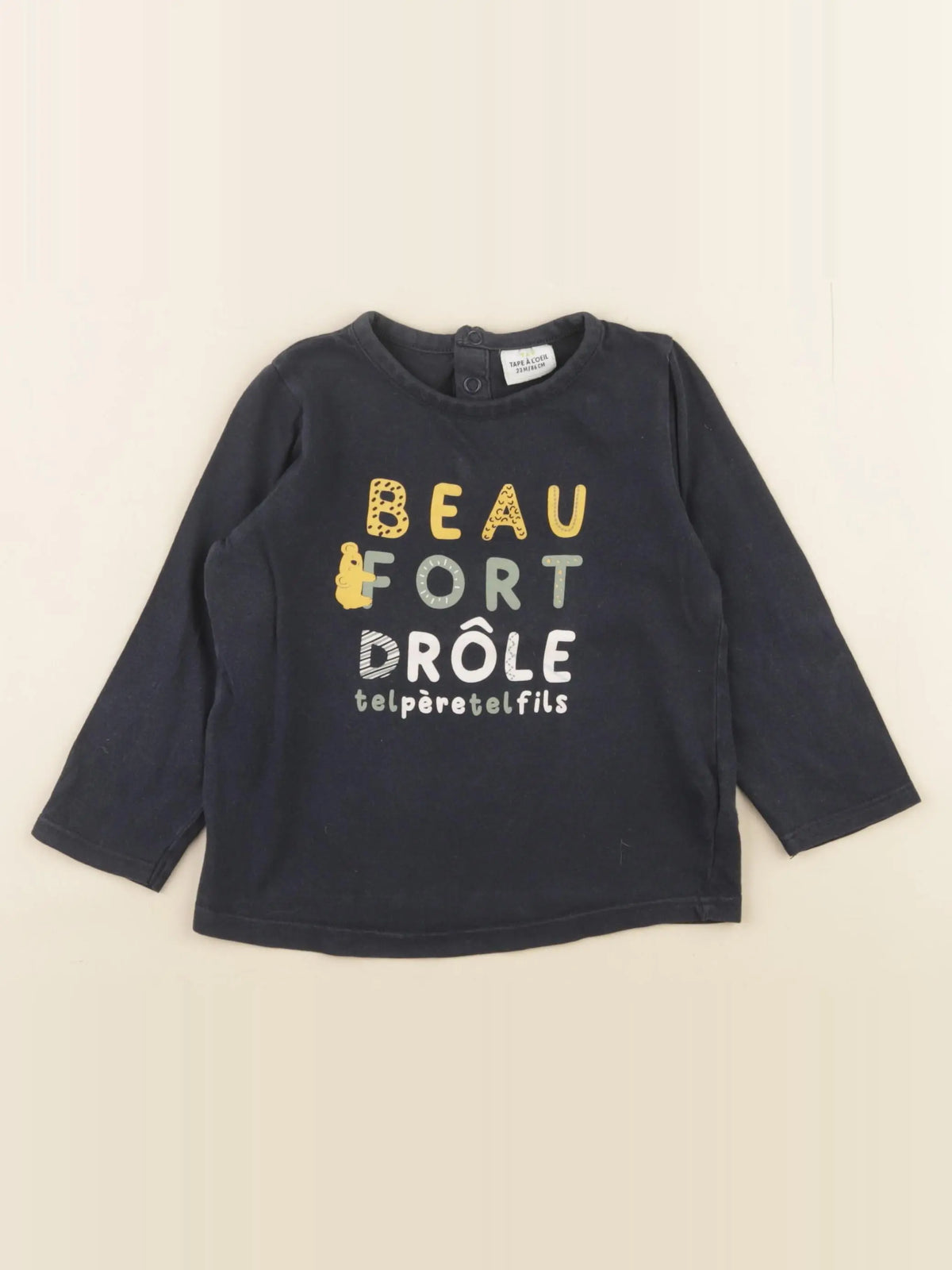 Tape à l'oeil - tee-shirt bleu - 24 mois