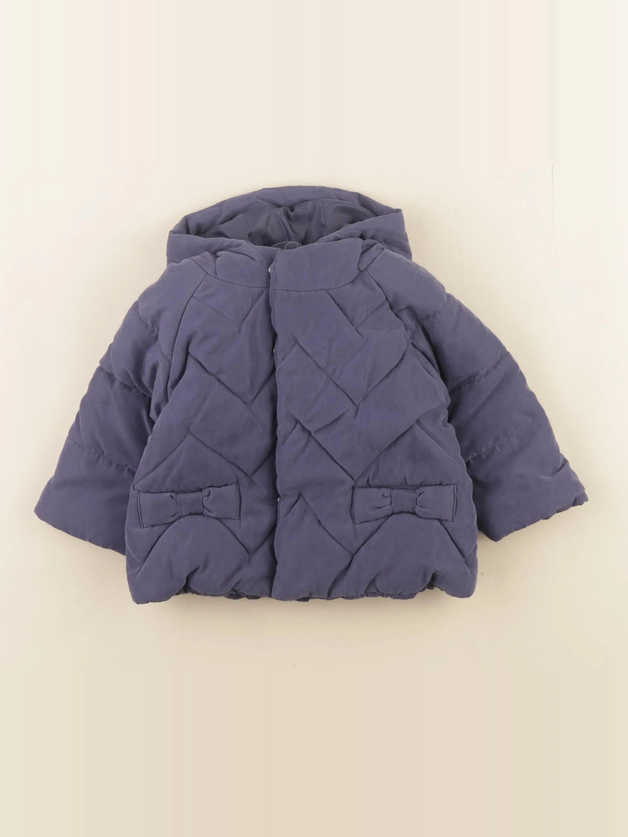 Vertbaudet - manteau doublure amovible bleu - 6 mois