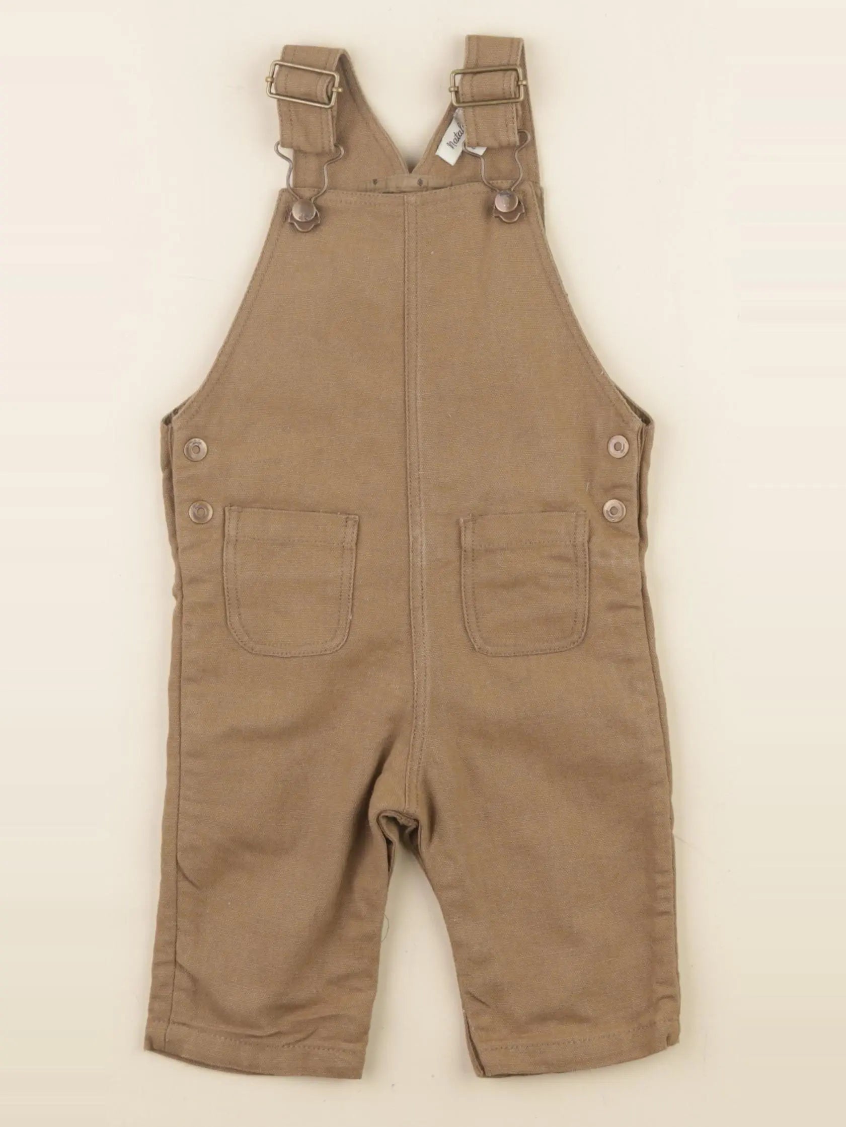 Natalys - salopette marron - 6 mois