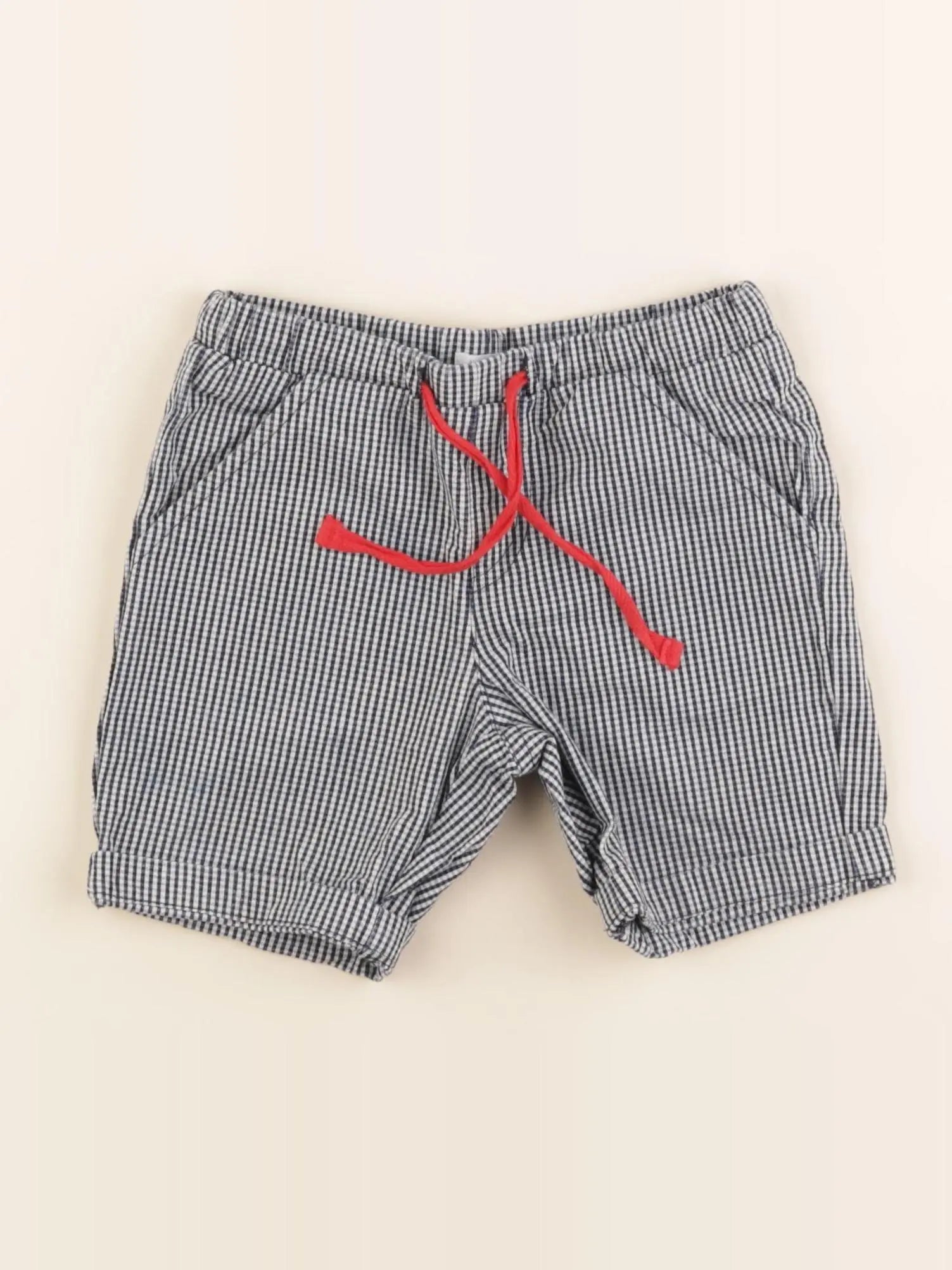 Boutchou - short bleu, blanc - 24 mois