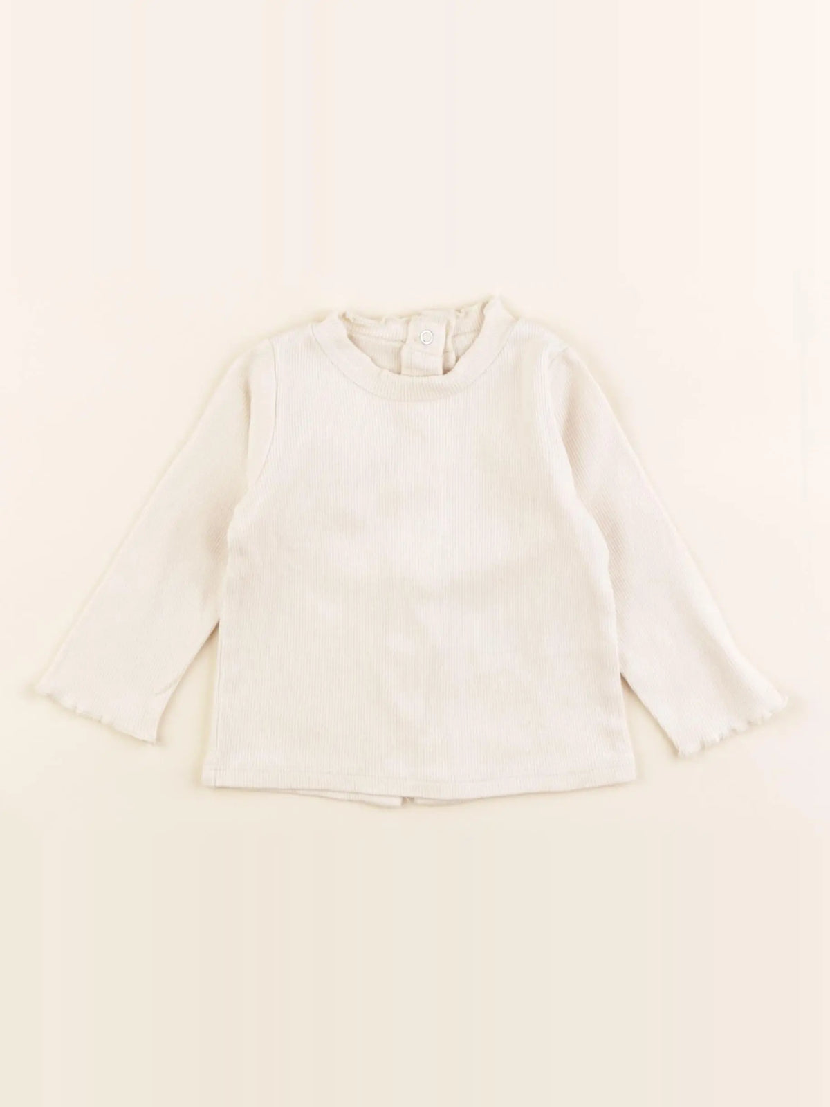Vertbaudet - tee-shirt beige - 6 mois