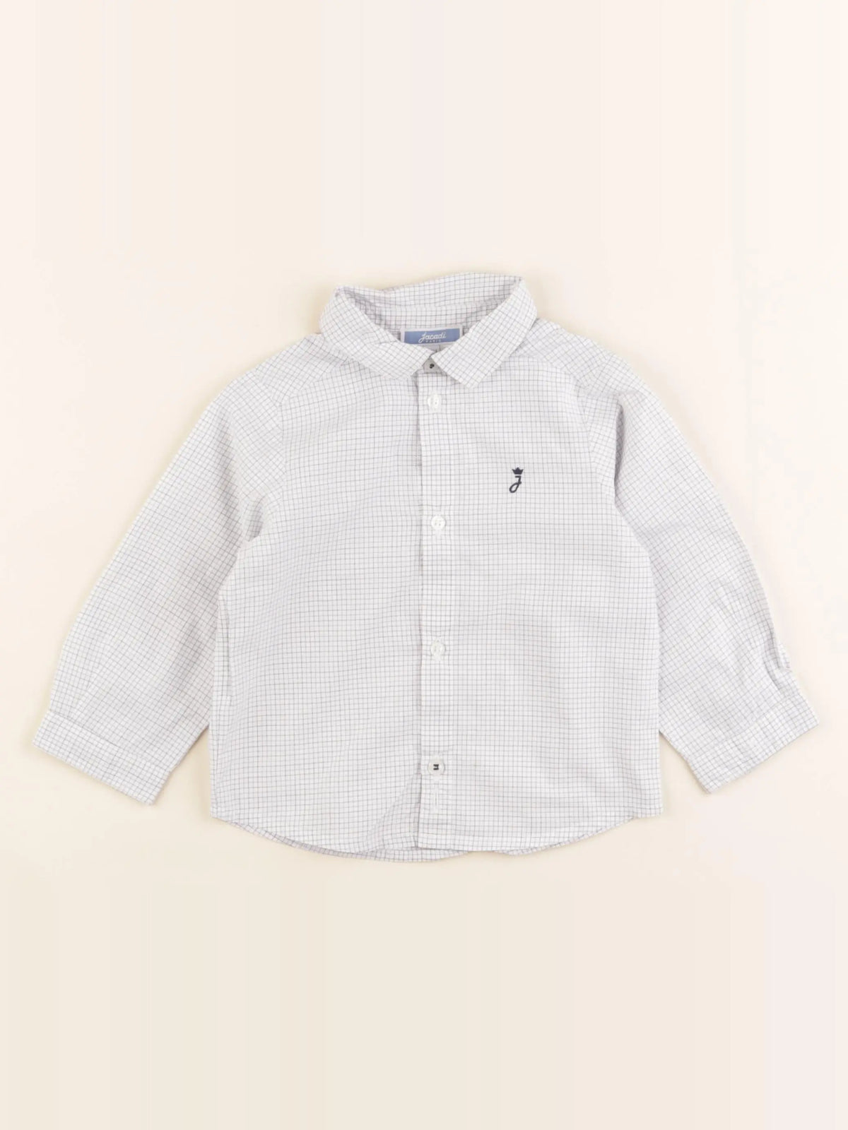Jacadi - chemise blanc, bleu - 18 mois